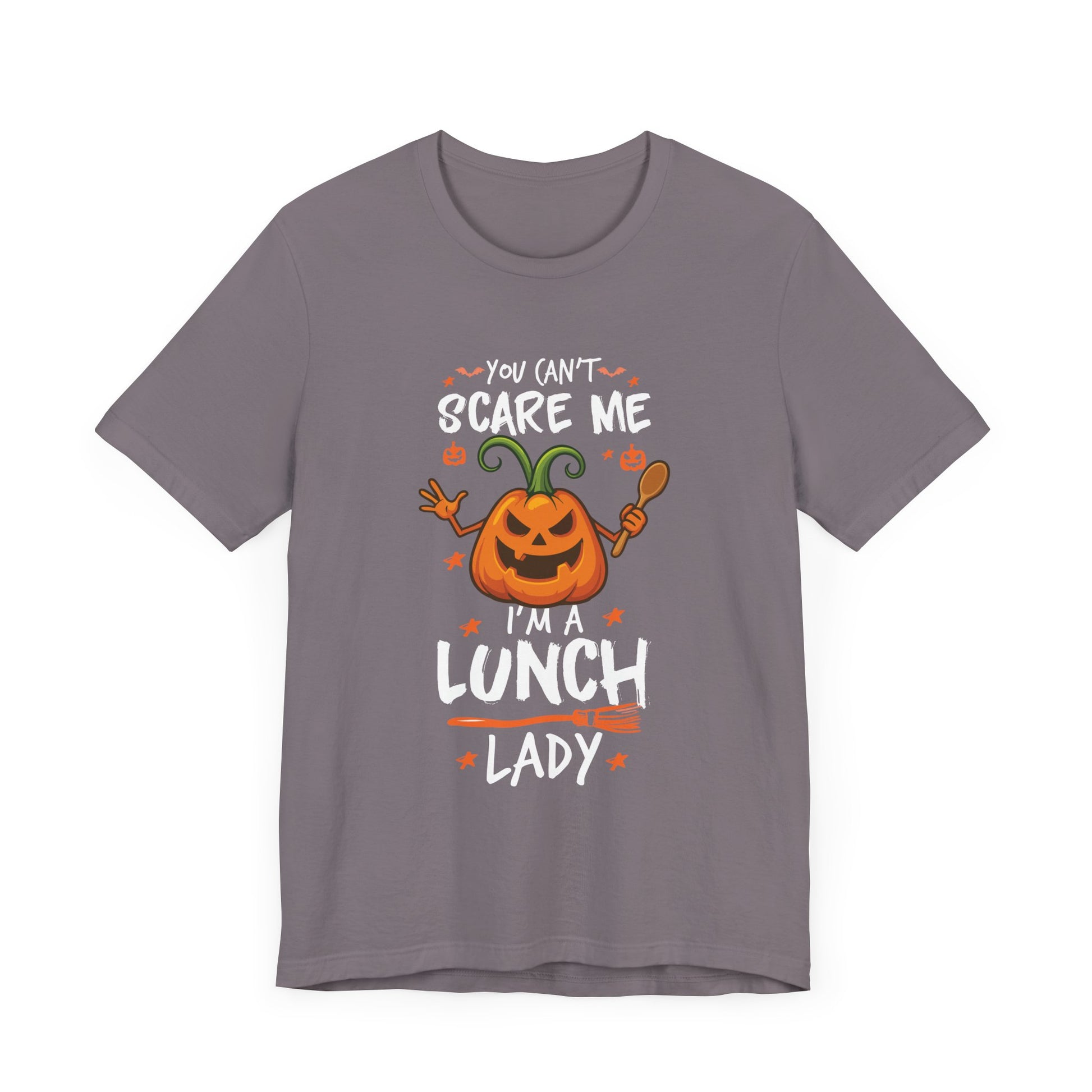 Halloween Lunch Lady Unisex Jersey Tee - "You Can't Scare Me"