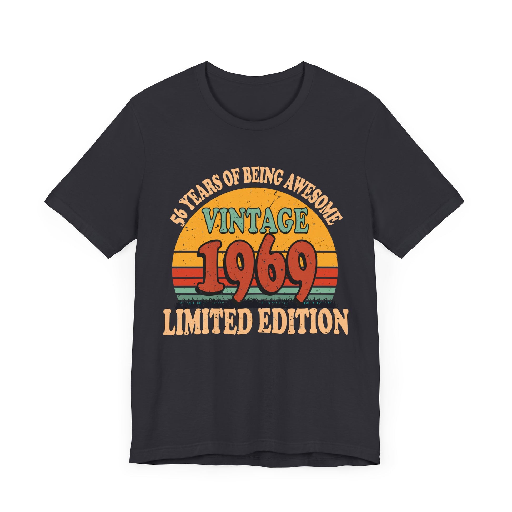 Turning 56 Birthday Decorations Men 56th BDay 1969 Birthday T-Shirt Unisex Jersey Short Sleeve Tee