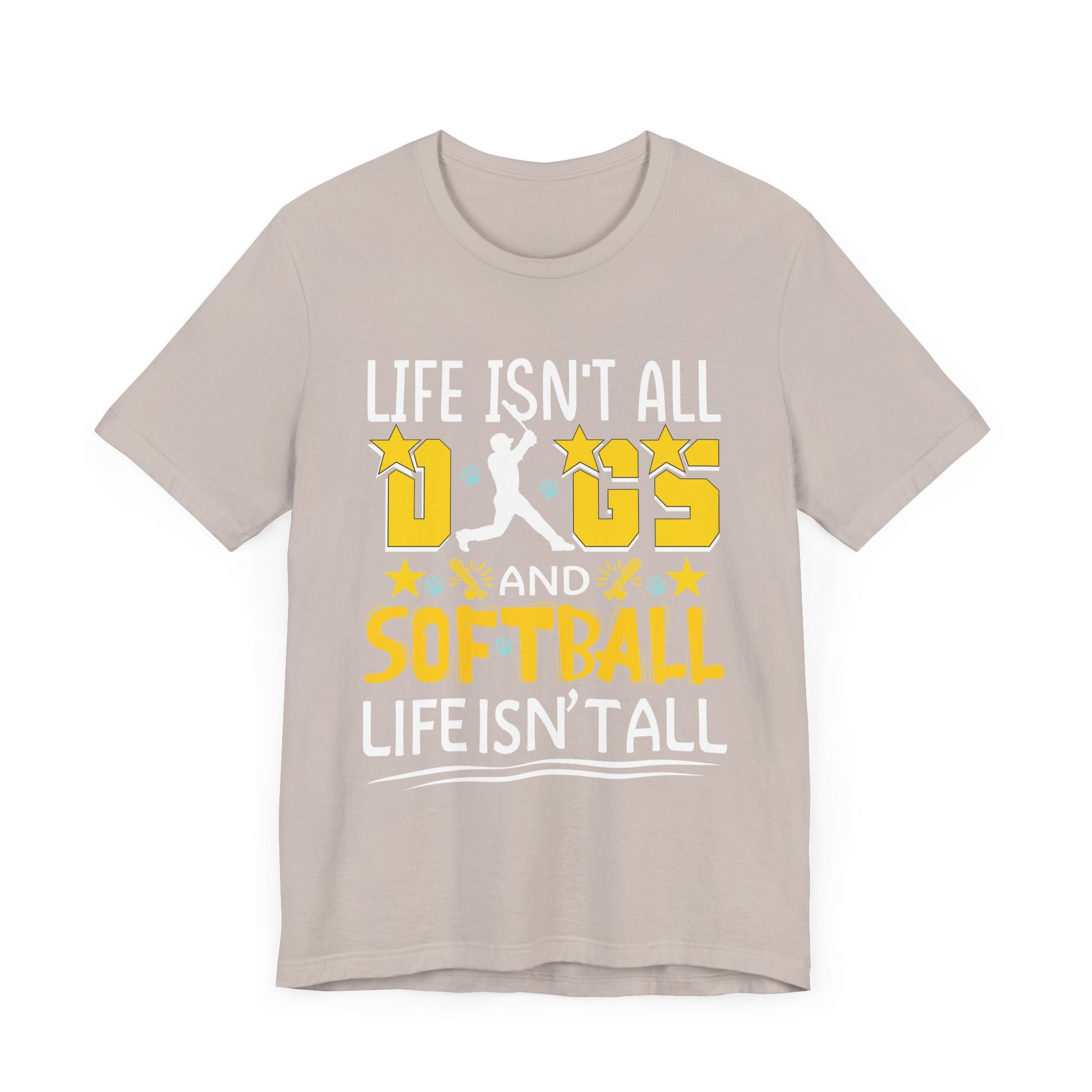 Dogs And Softball Funny Softball  Unisex Jersey Short Sleeve Tee