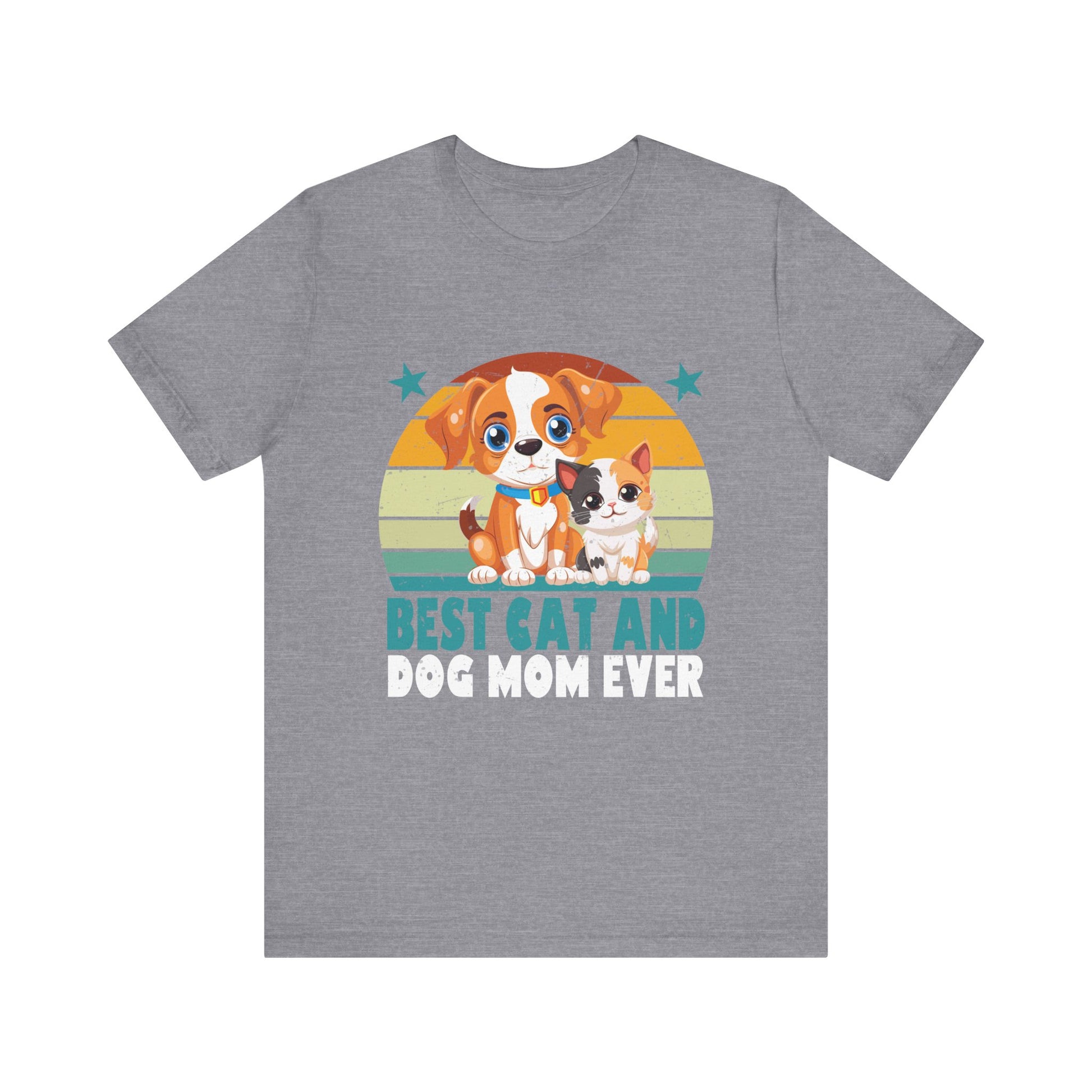 Cute Unisex Dog and Cat Mom Tee - Best Cat and Dog Mom Ever Shirt
