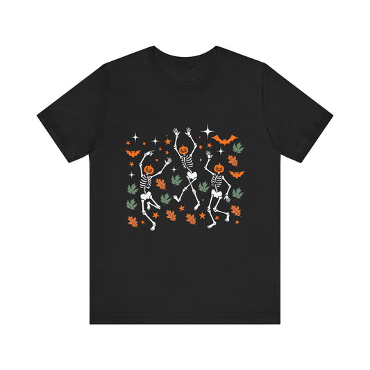 Halloween Skeleton Dance Tee - Unisex Jersey Short Sleeve T-Shirt