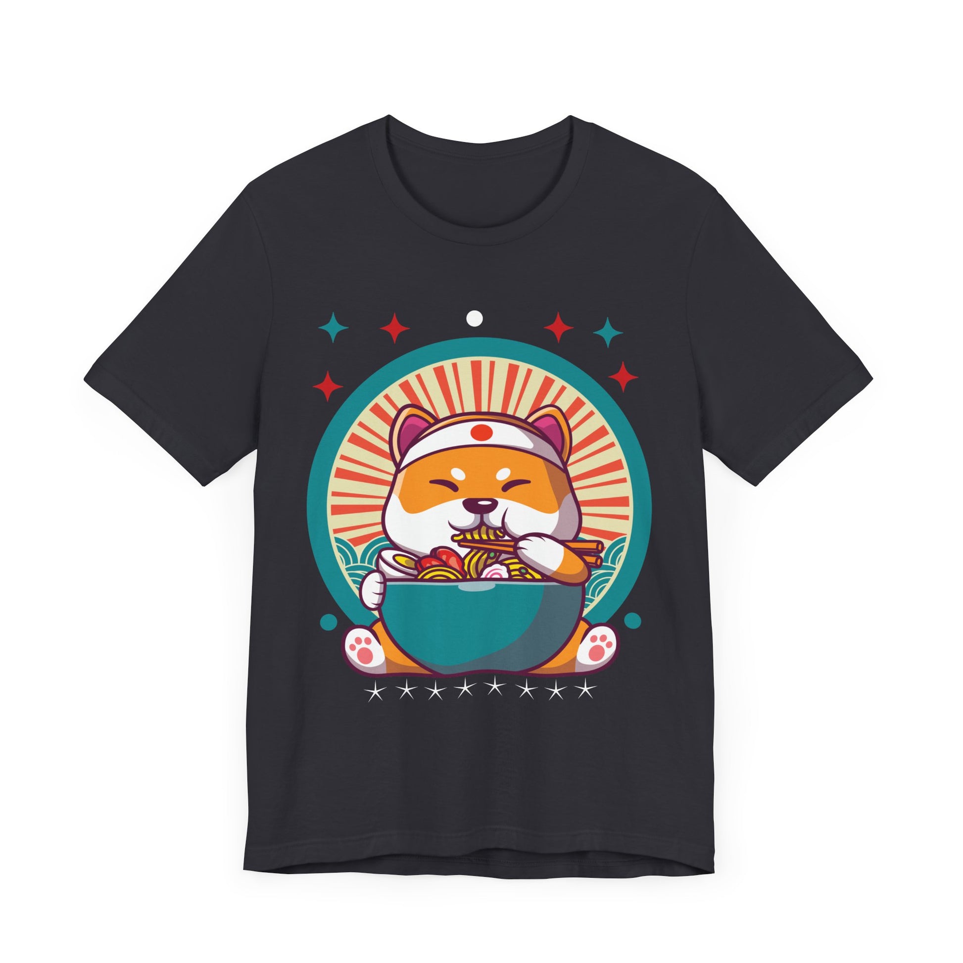 Cute Sushi Loving Dog T-Shirt, Unisex Tee, Gift for Dog Lovers, Pet Owners, Foodies, Anime Fans