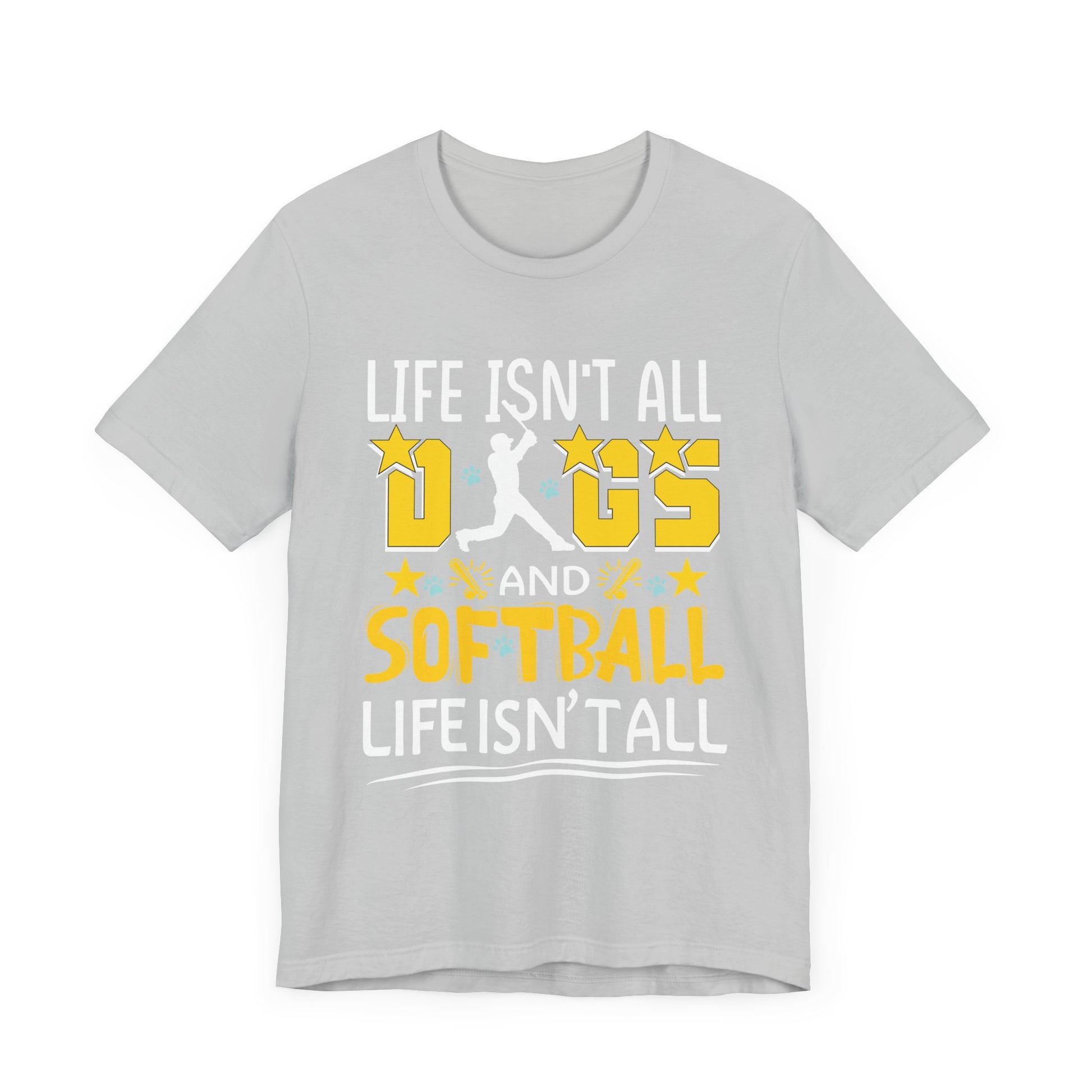 Dogs And Softball Funny Softball  Unisex Jersey Short Sleeve Tee