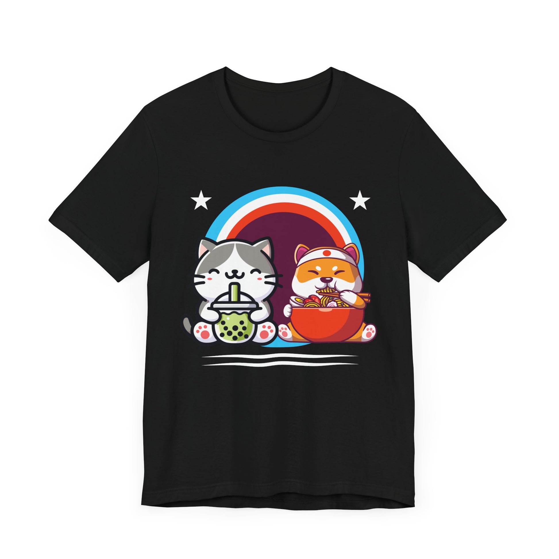 Cute Cat Graphic Tee - Fun & Whimsical Unisex Jersey Shirt