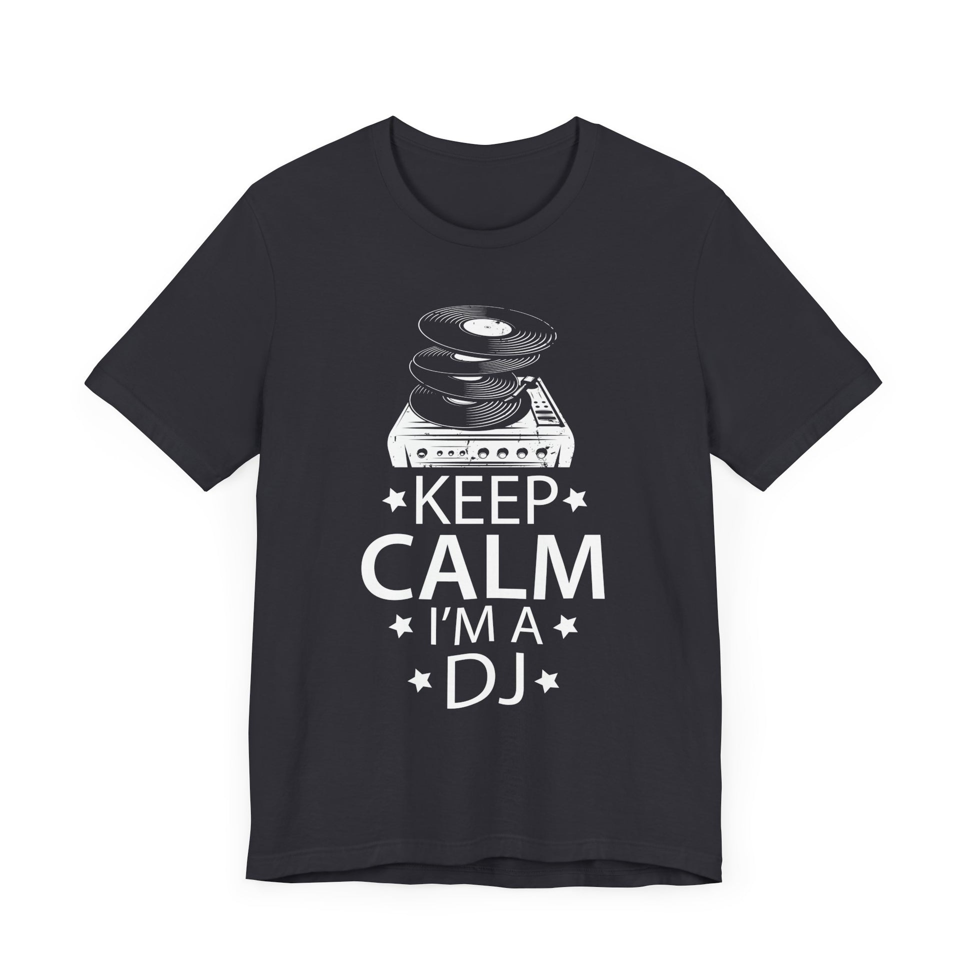 Keep Calm I'm a DJ Short Sleeve Tee - Unisex Jersey T-Shirt for Music Lovers