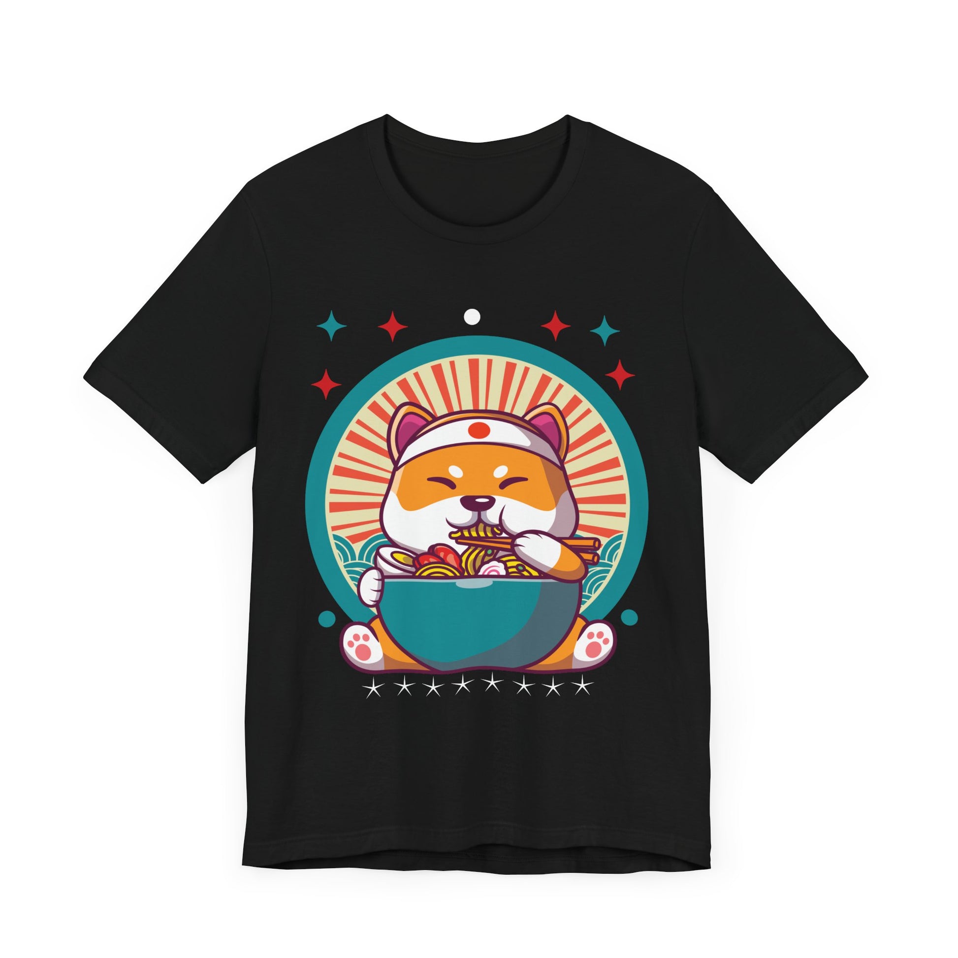 Cute Sushi Loving Dog T-Shirt, Unisex Tee, Gift for Dog Lovers, Pet Owners, Foodies, Anime Fans