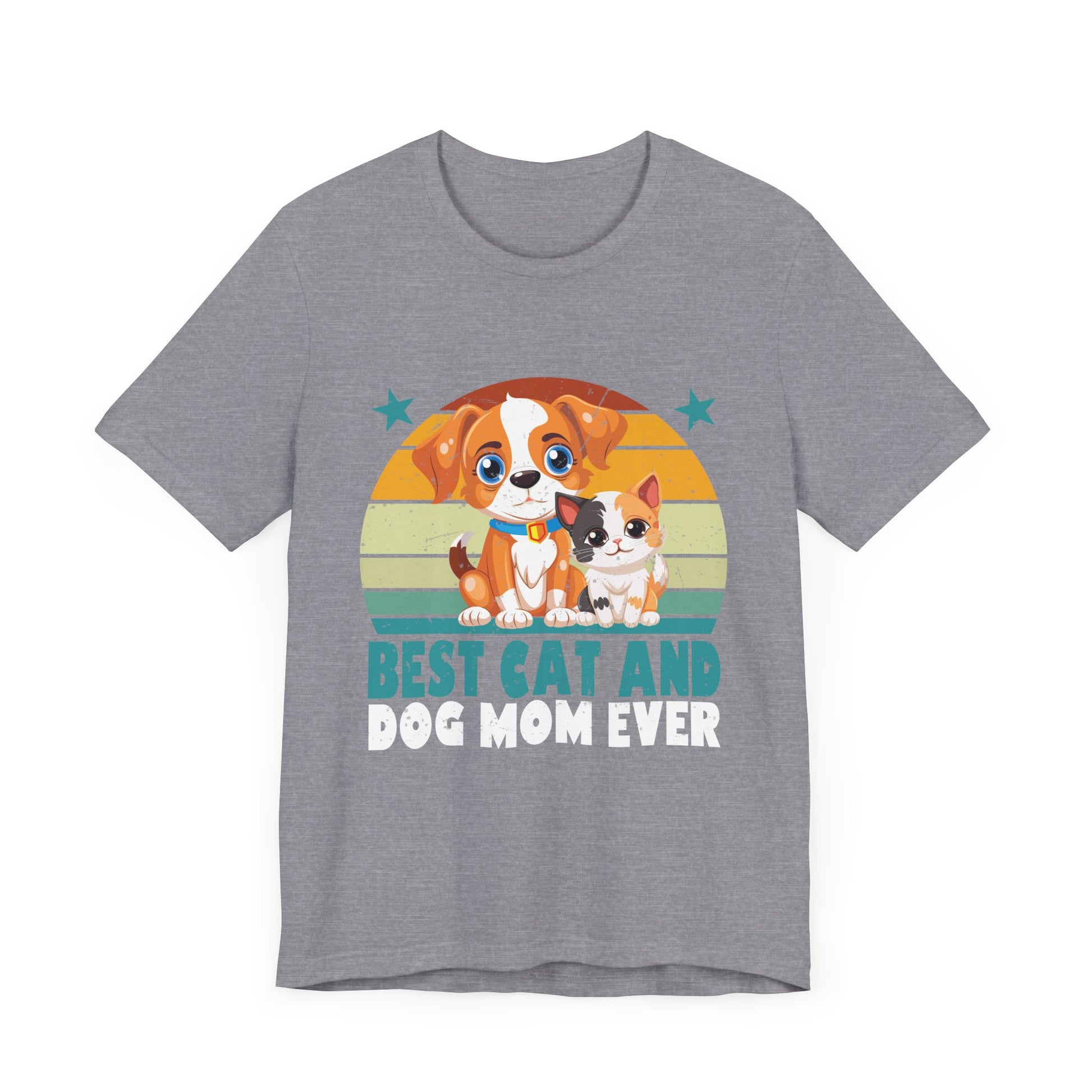 Cute Unisex Dog and Cat Mom Tee - Best Cat and Dog Mom Ever Shirt