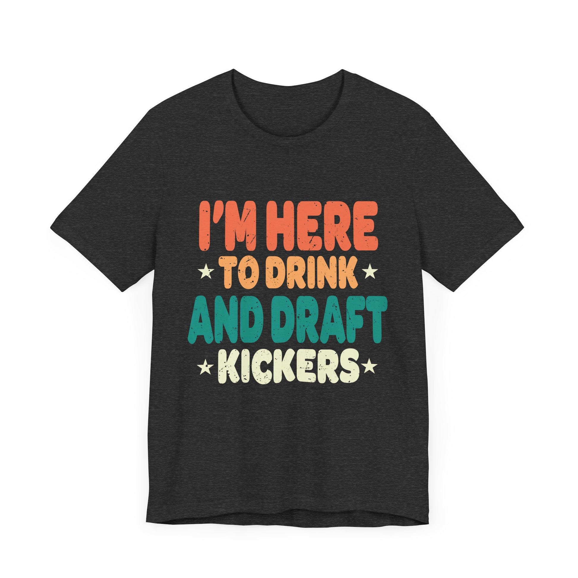 Fantasy Football Party Drink Draft Kickers Funny Sport Retro Unisex Jersey Short Sleeve Tee