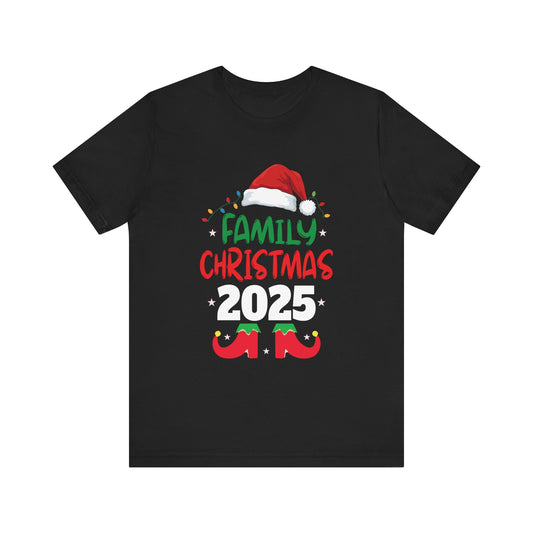 Family 2025 Christmas Matching Outfits Team Santa Elf Squad T-Shirt Unisex Short Sleeve Tee