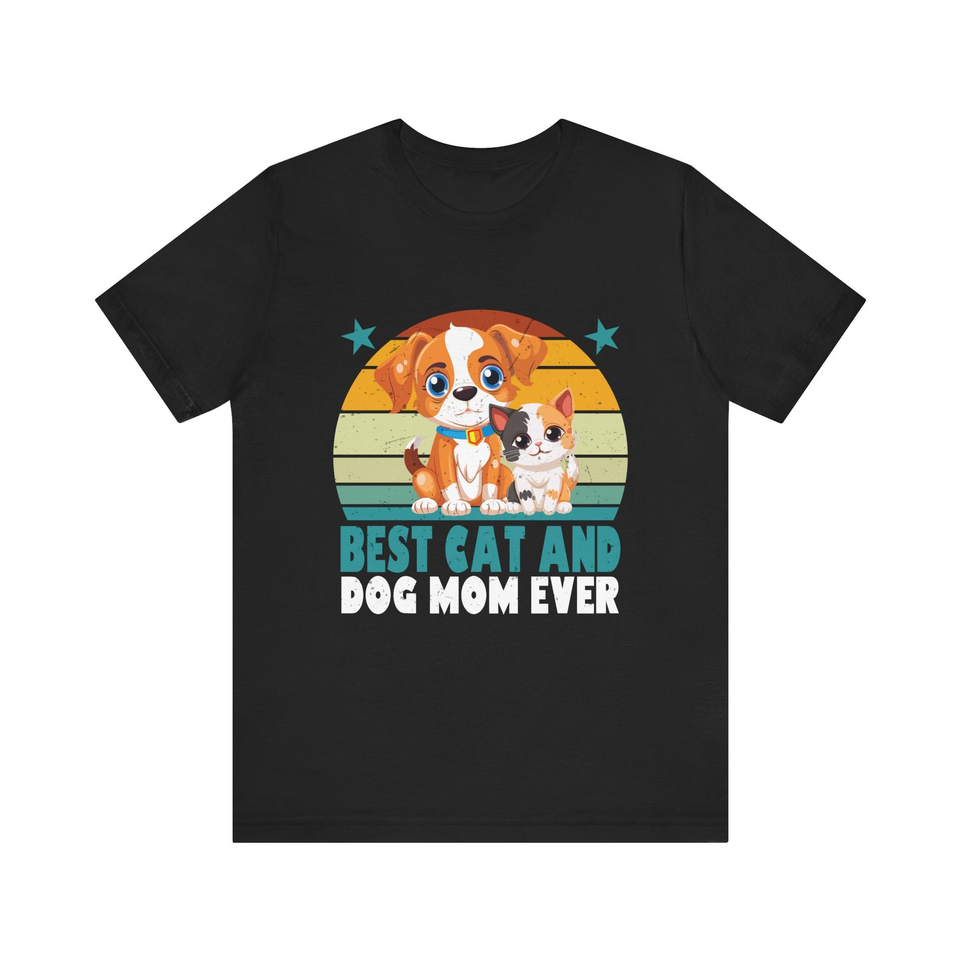 Cute Unisex Dog and Cat Mom Tee - Best Cat and Dog Mom Ever Shirt
