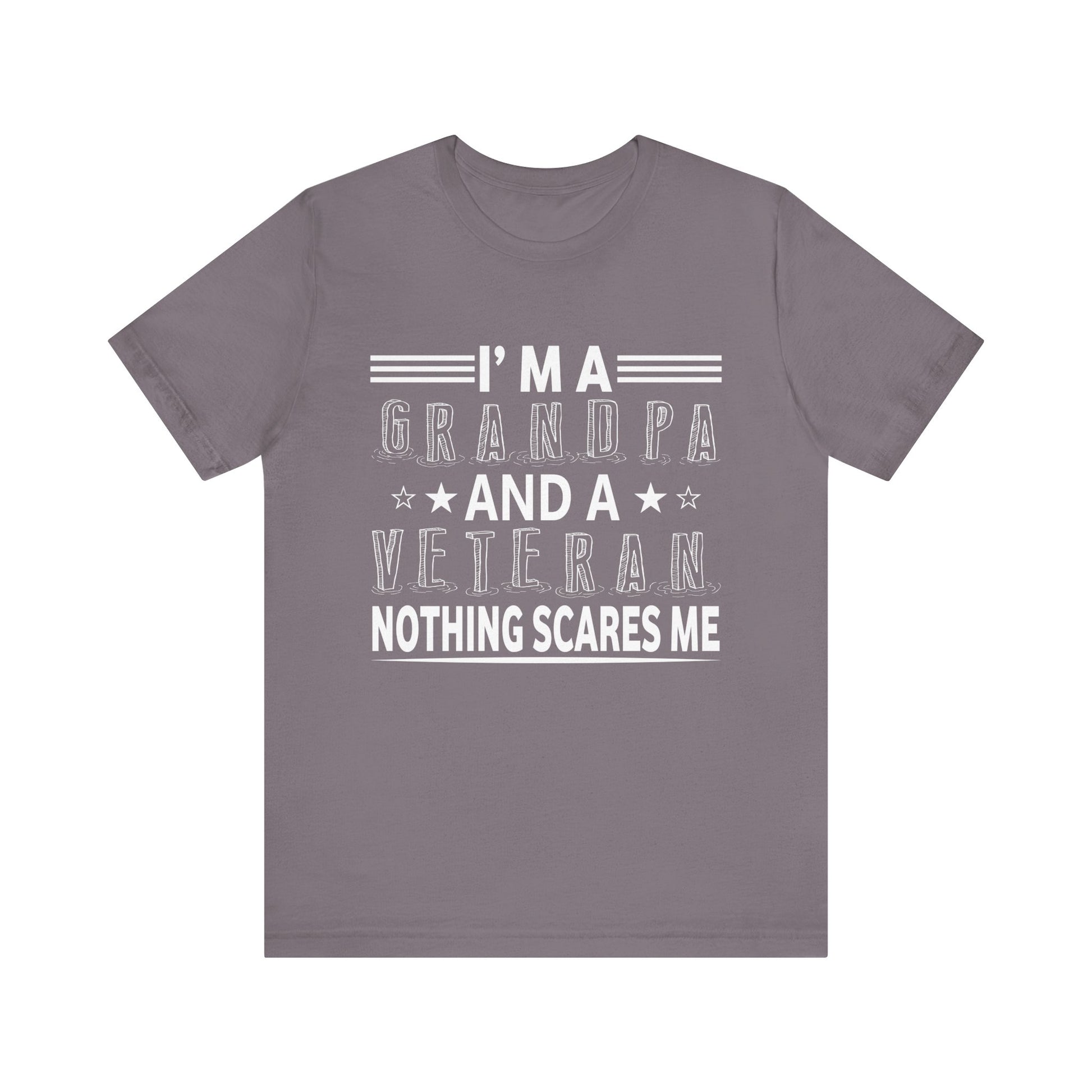 Grandpa Veteran Short Sleeve Tee - Perfect for Father's Day, Memorial Day, Gifts for Grandpa, Family Reunion, Patriotic Wear