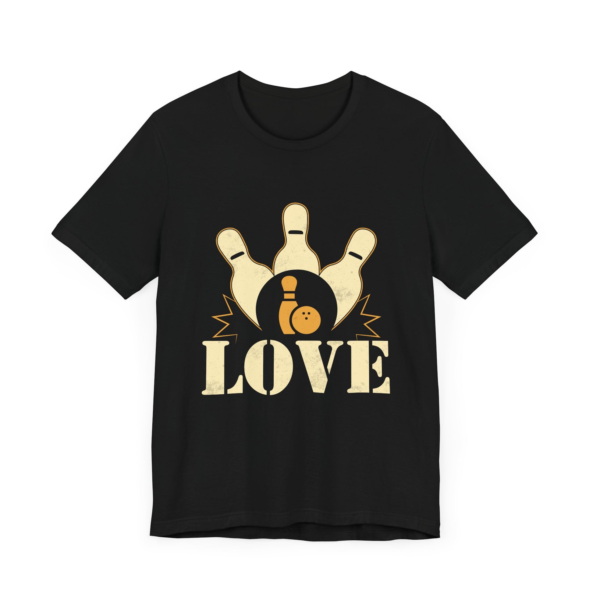 Bowling Love Unisex Tee, Perfect Gift for Bowlers, Casual Wear, Bowling League Shirt, Unique Bowling Apparel