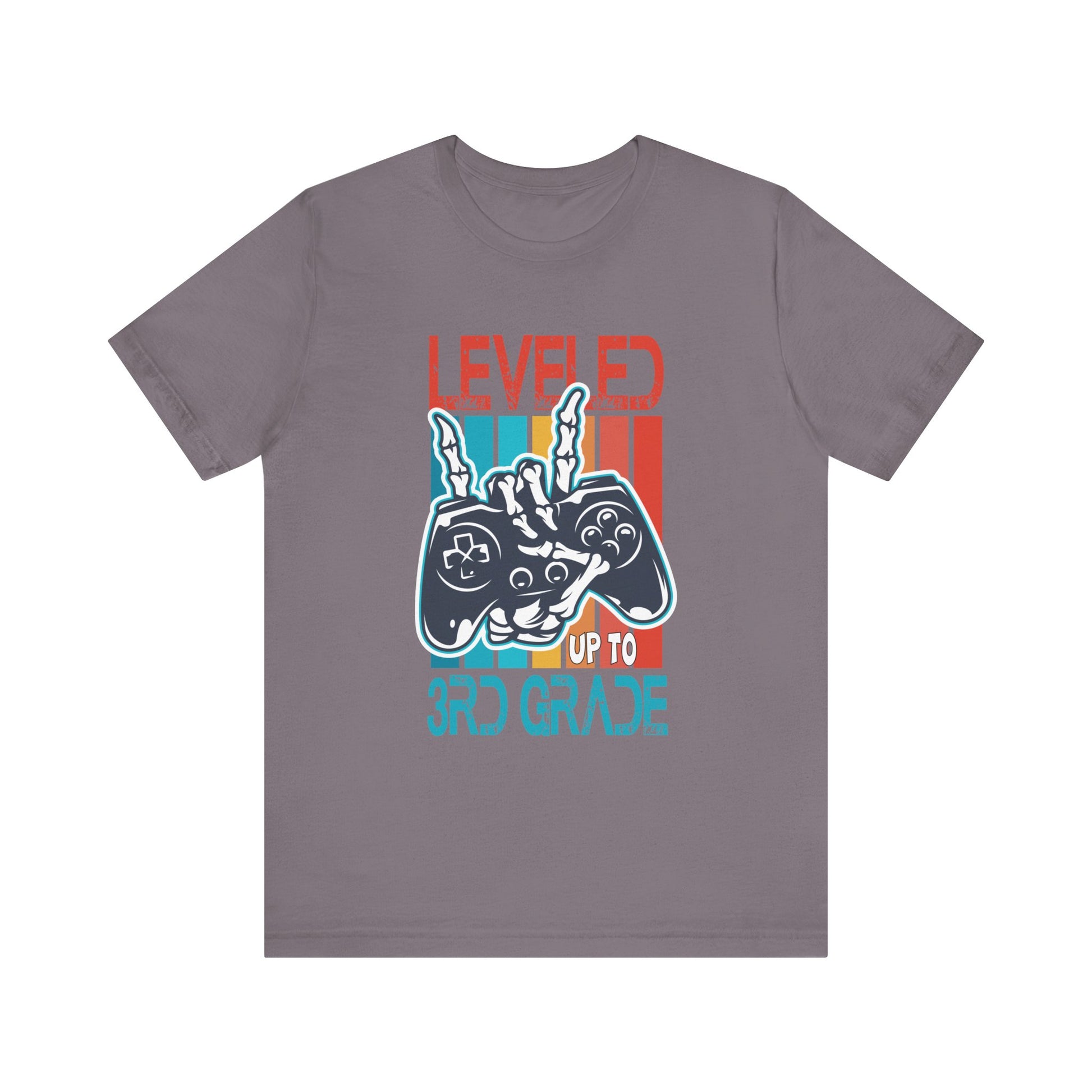 Leveled Up To 3rd Grade Gamer Back To School First Day Boys T-Shirt Unisex Jersey Short Sleeve Tee