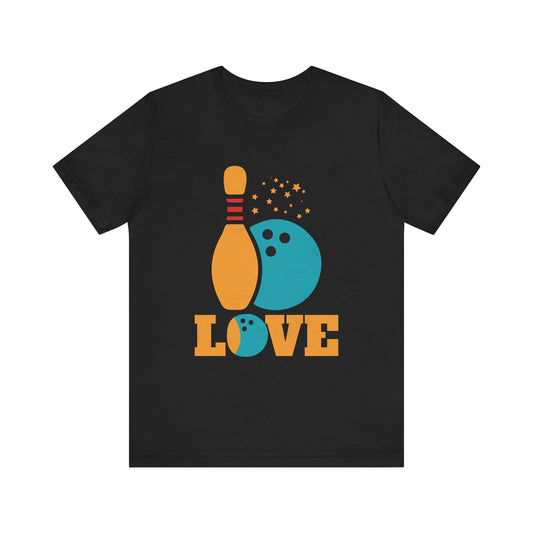 Bowling Love Unisex Jersey Tee - Perfect Gift for Bowlers & Sports Enthusiasts