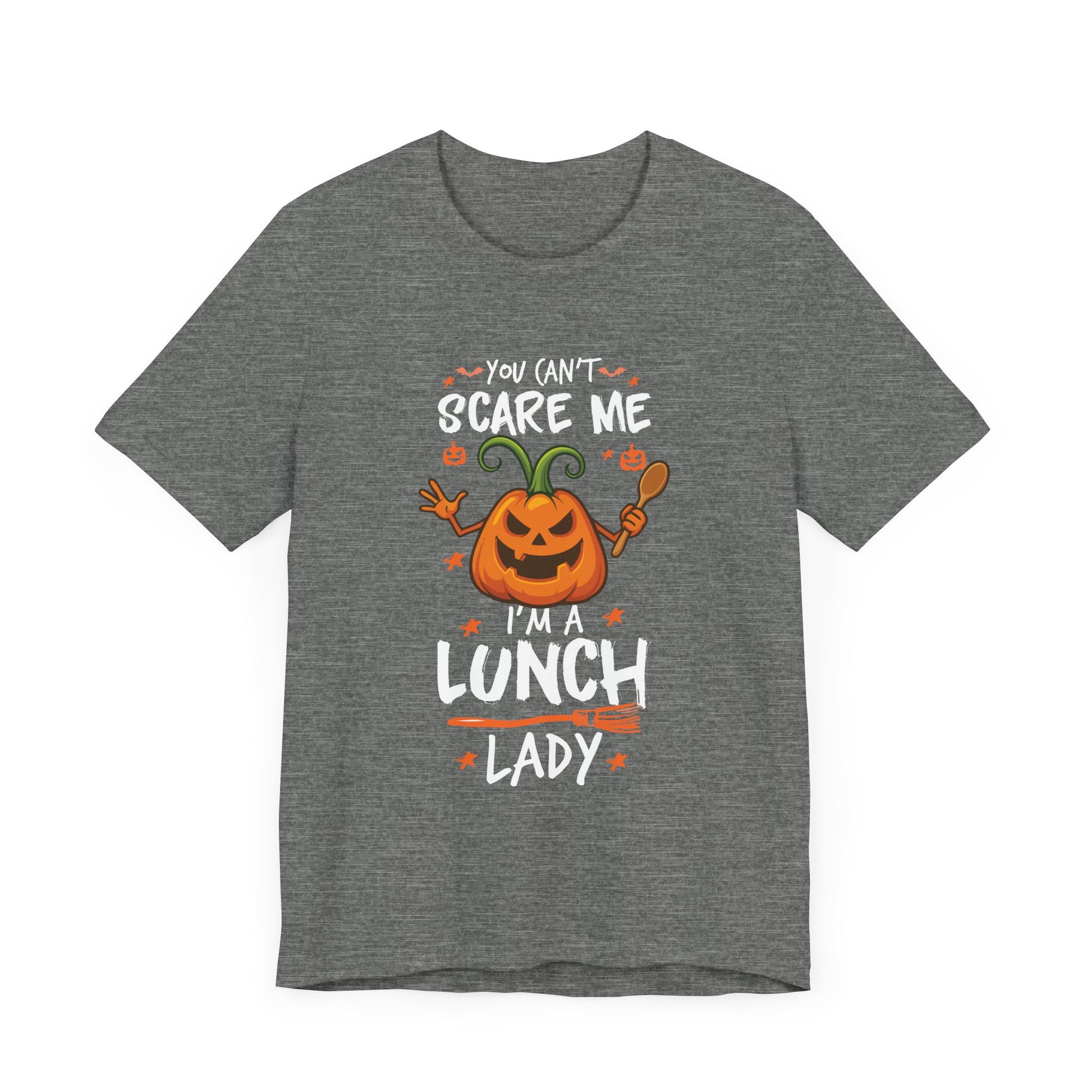 Halloween Lunch Lady Unisex Jersey Tee - "You Can't Scare Me"