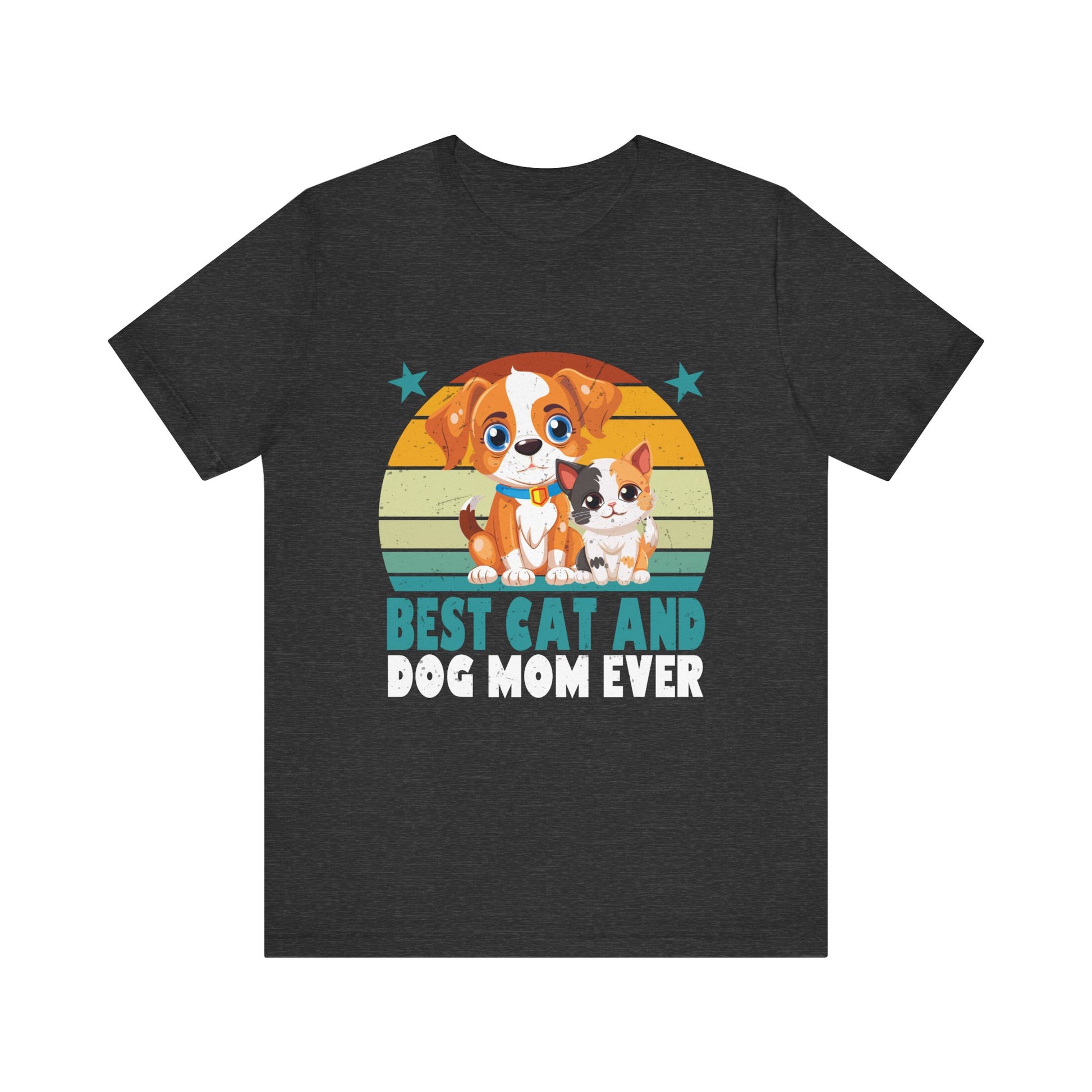 Cute Unisex Dog and Cat Mom Tee - Best Cat and Dog Mom Ever Shirt