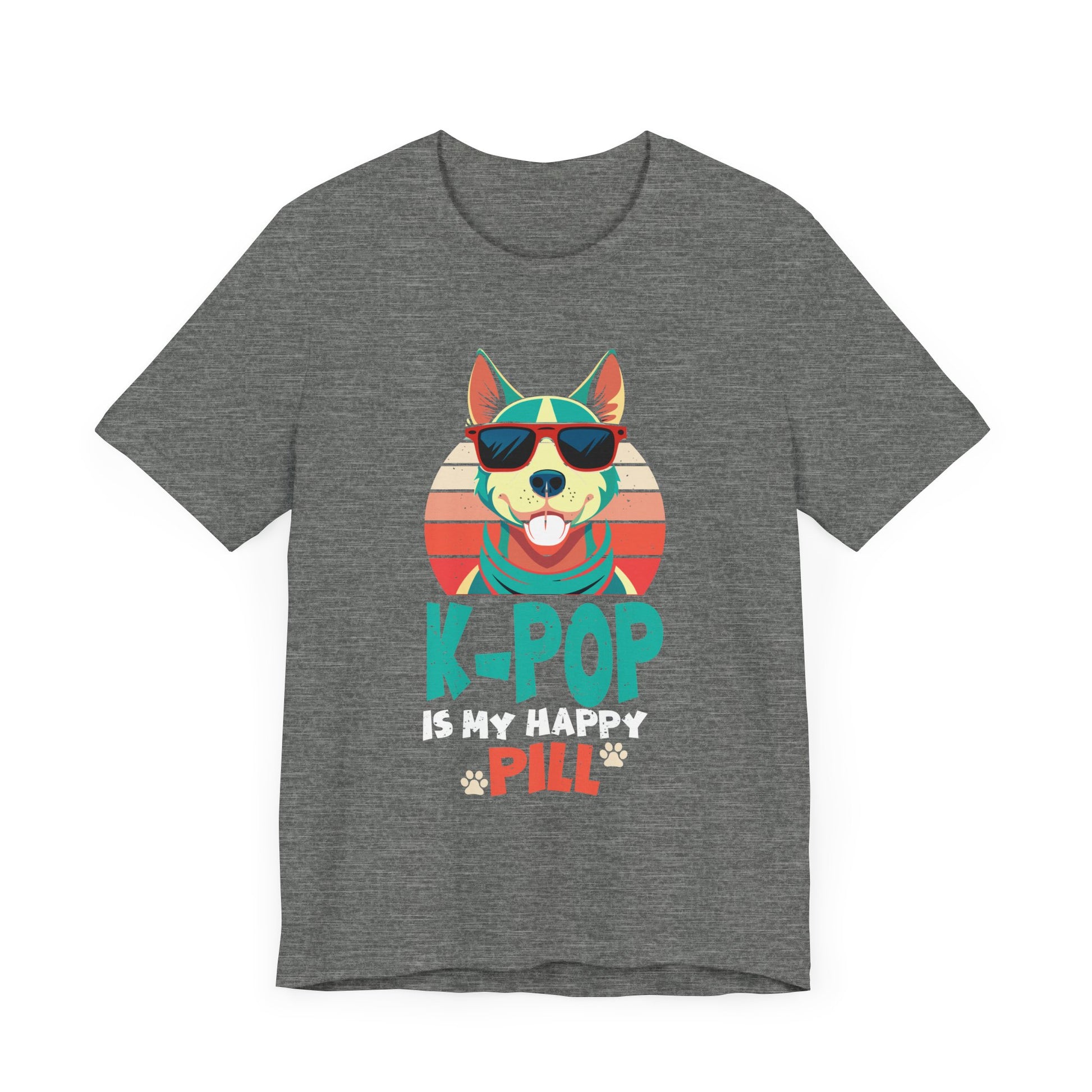 Kpop Happy Pill Corgi Dog Korean Pop Merch K-pop Merchandise T-Shirt Unisex Jersey Short Sleeve Tee