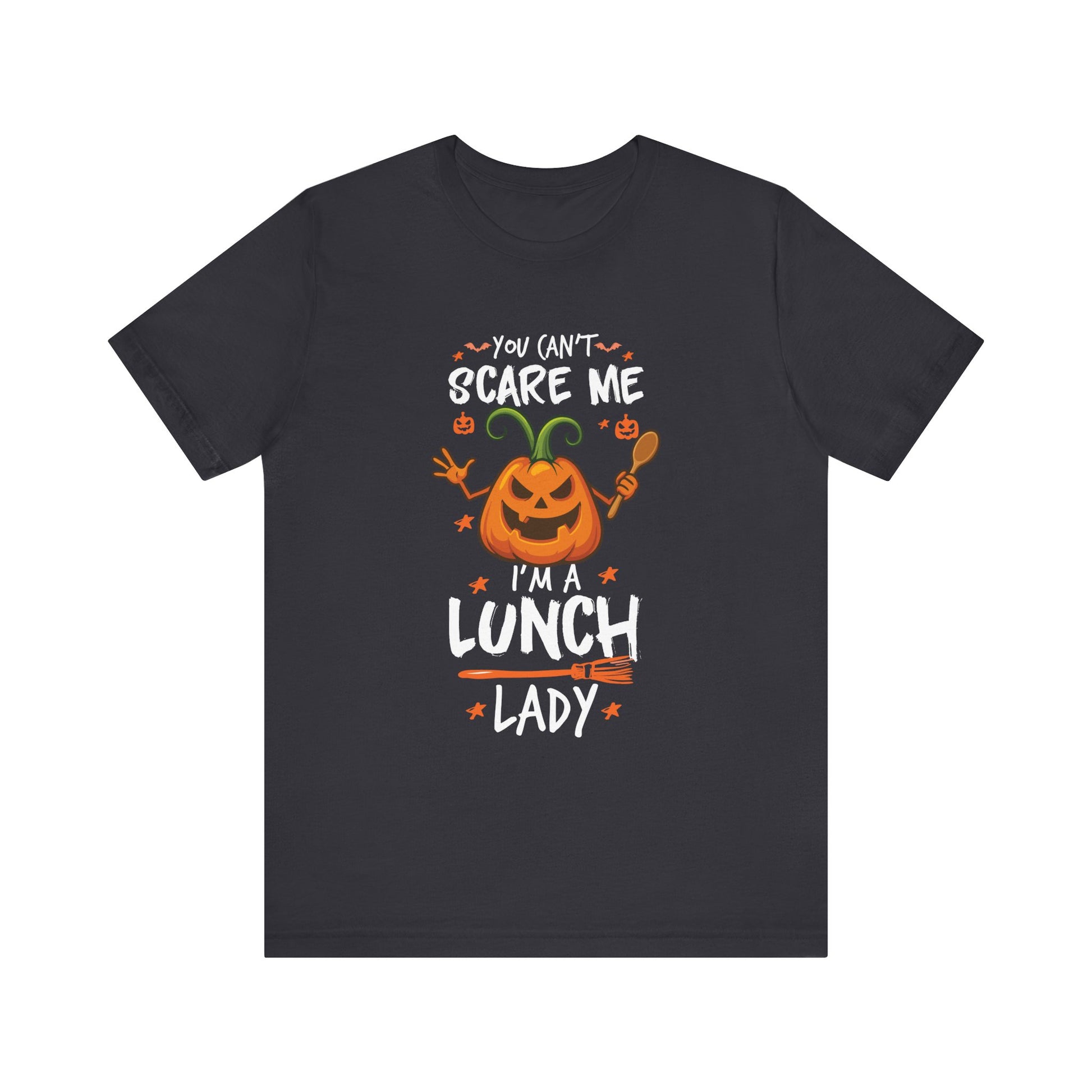 Halloween Lunch Lady Unisex Jersey Tee - "You Can't Scare Me"