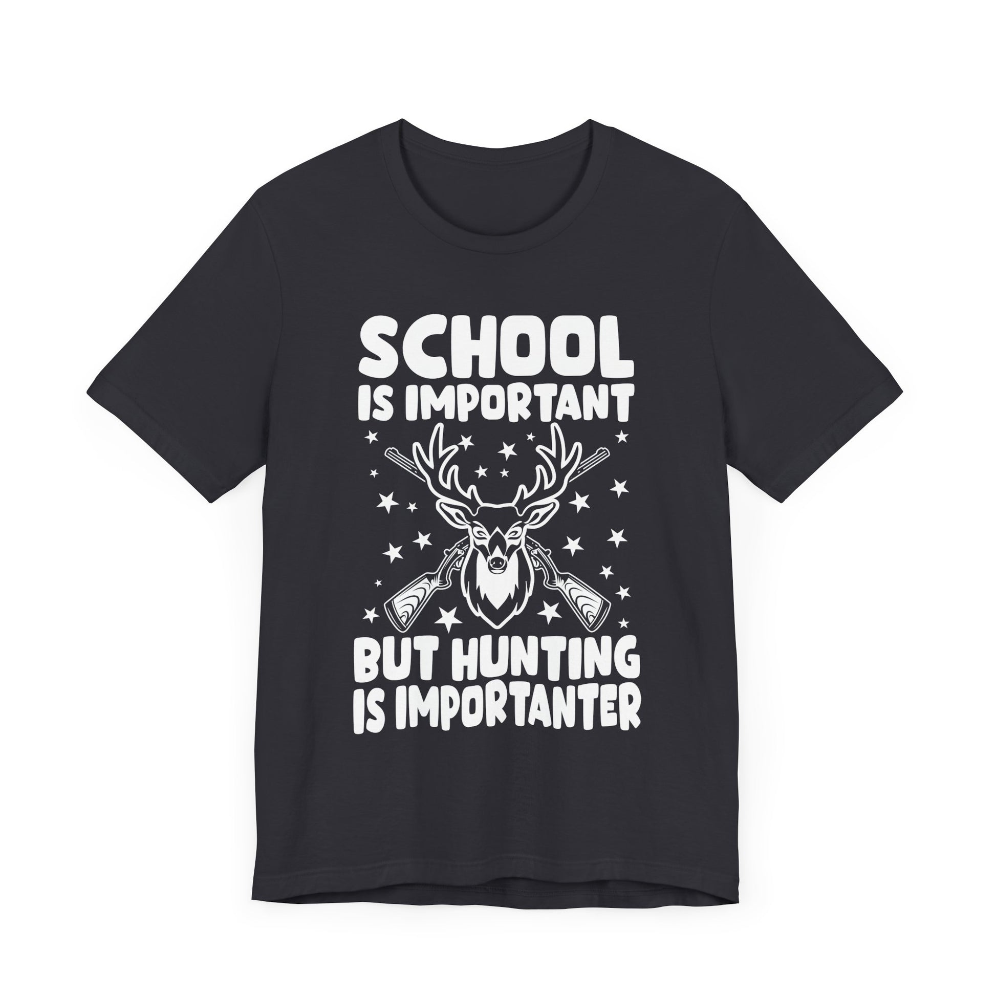 Unisex Hunting Tee – "School is Important but Hunting is Importanter" T-shirt, Gift for Hunters, Outdoor Adventure Tee, Casual Wear, [...]