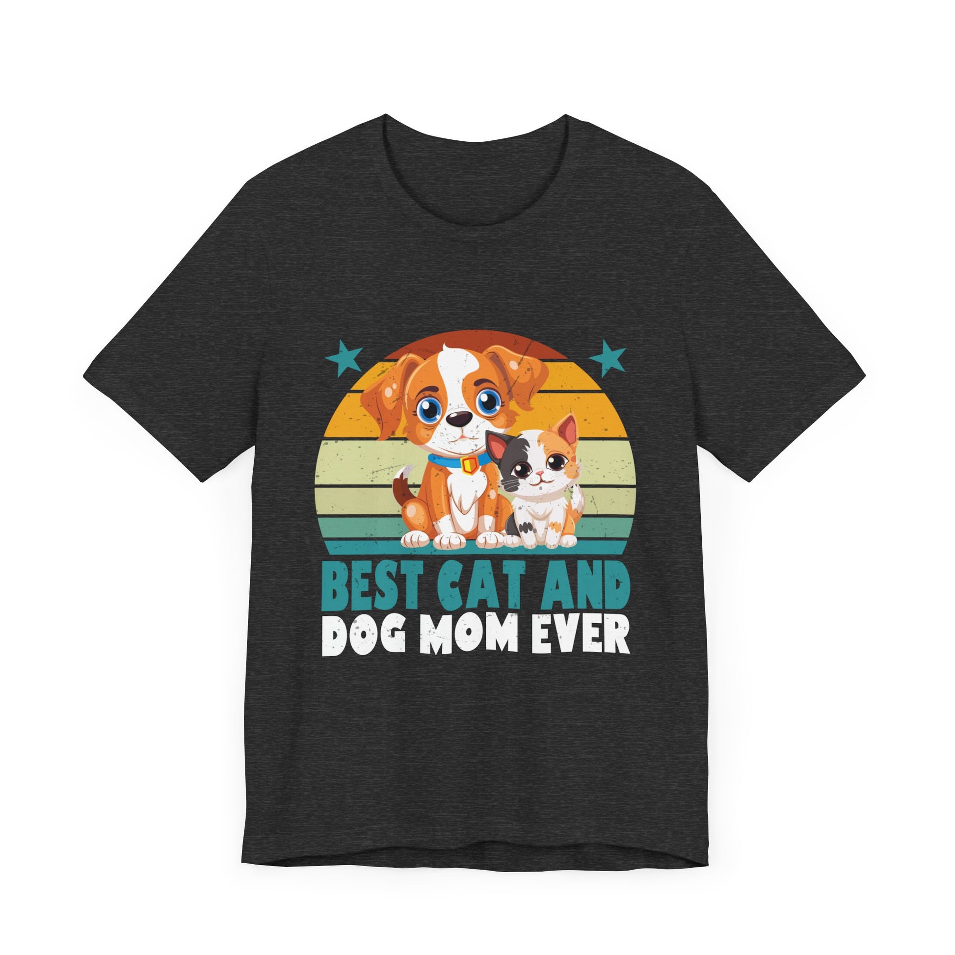 Cute Unisex Dog and Cat Mom Tee - Best Cat and Dog Mom Ever Shirt
