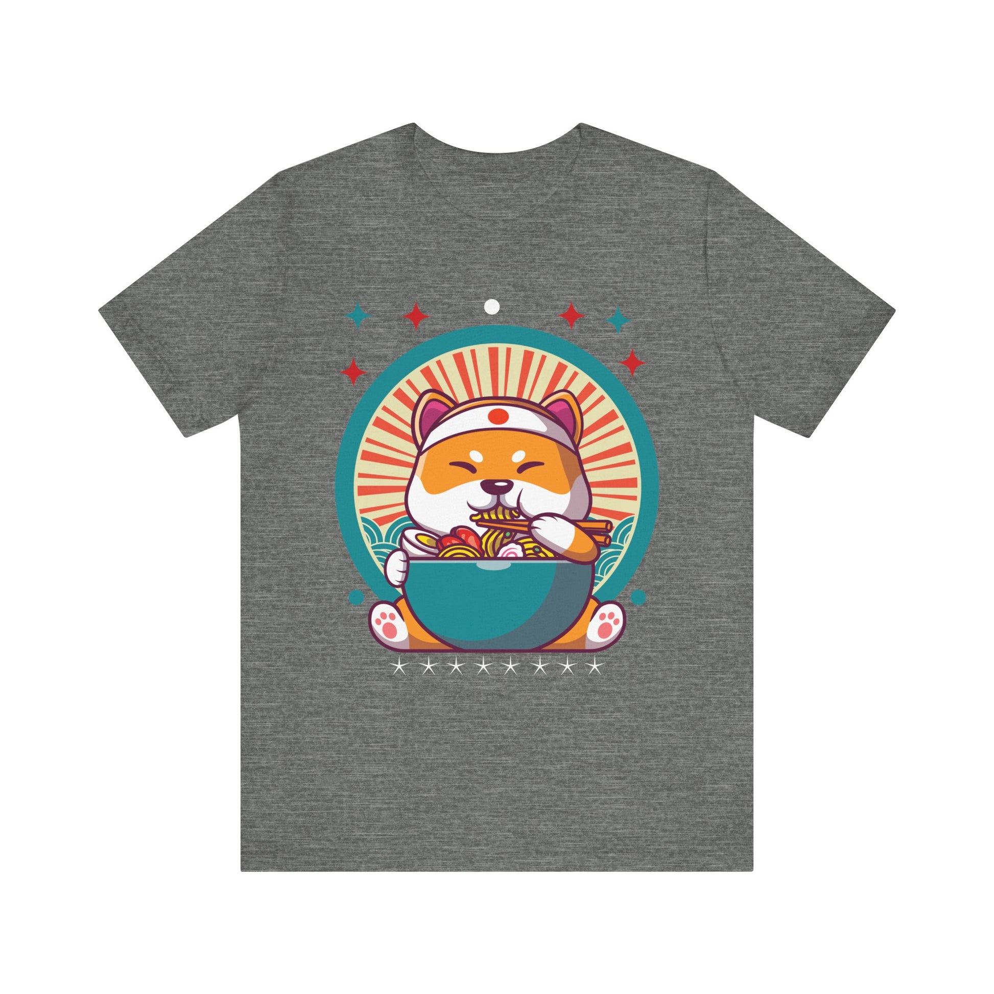 Cute Sushi Loving Dog T-Shirt, Unisex Tee, Gift for Dog Lovers, Pet Owners, Foodies, Anime Fans