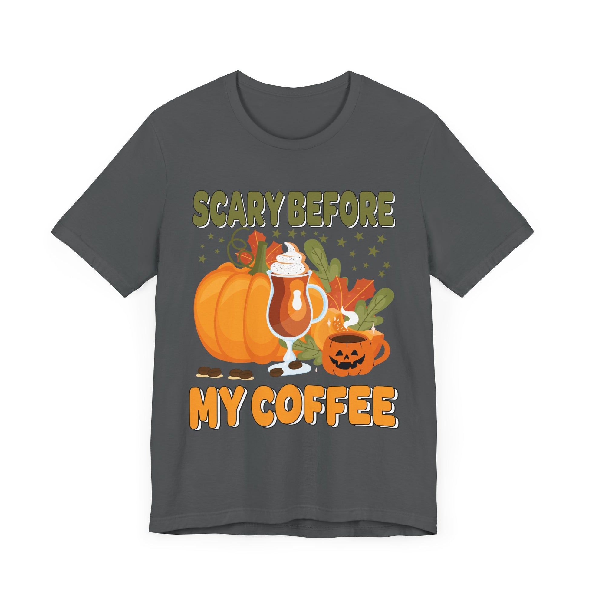 Scary Before My Coffee Unisex Tee - Halloween Coffee Lovers Shirt