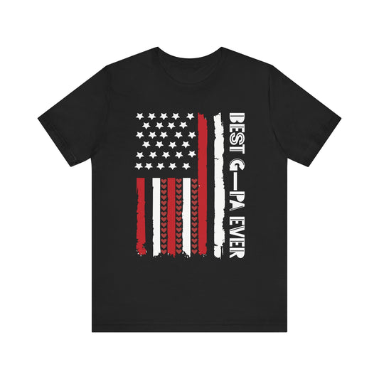 Patriotic Unisex Jersey Tee - 'Best Grandpa Ever' Design
