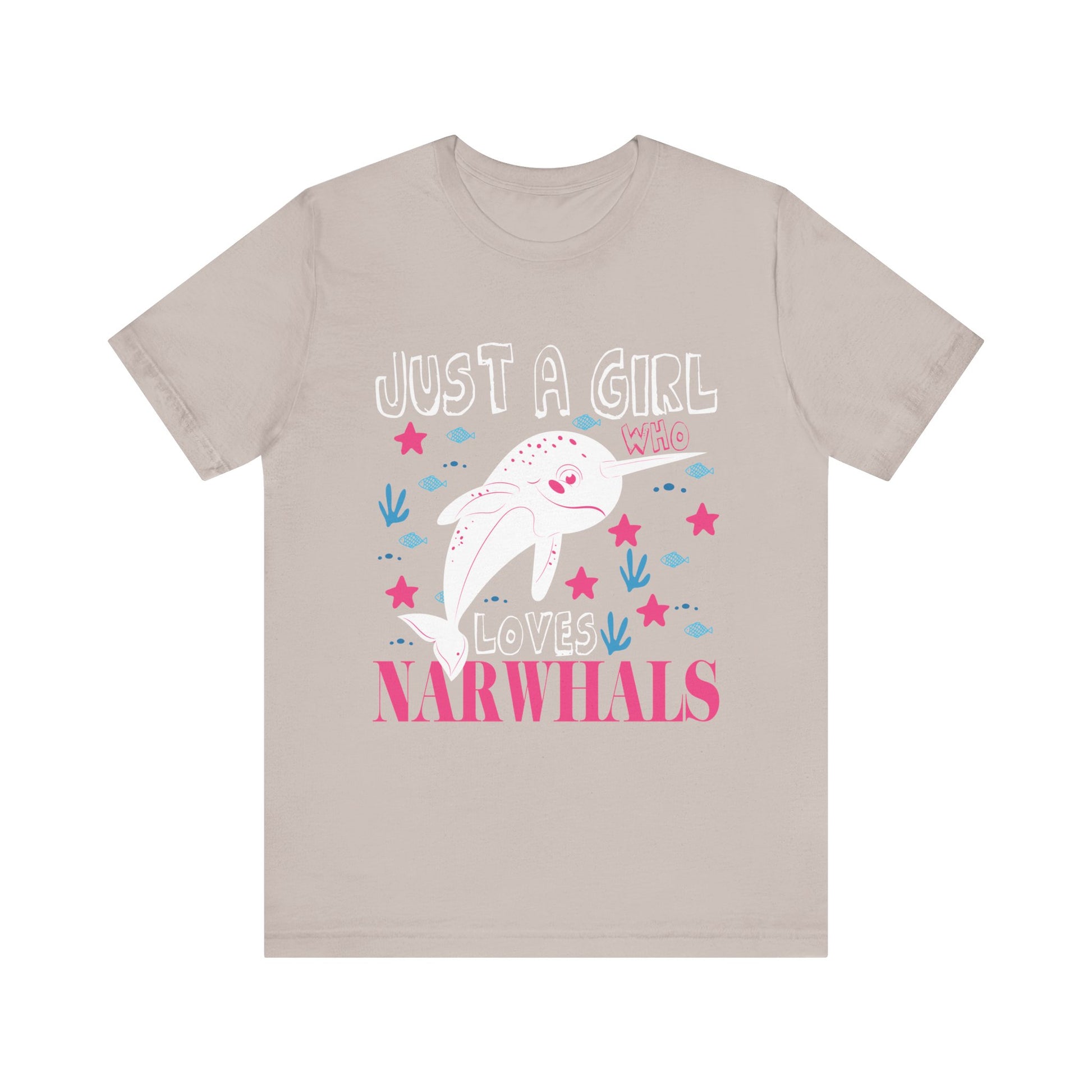 Narwhal Just a Girl Who Loves Narwhals Gift T-Shirt  Unisex Jersey Short Sleeve Tee