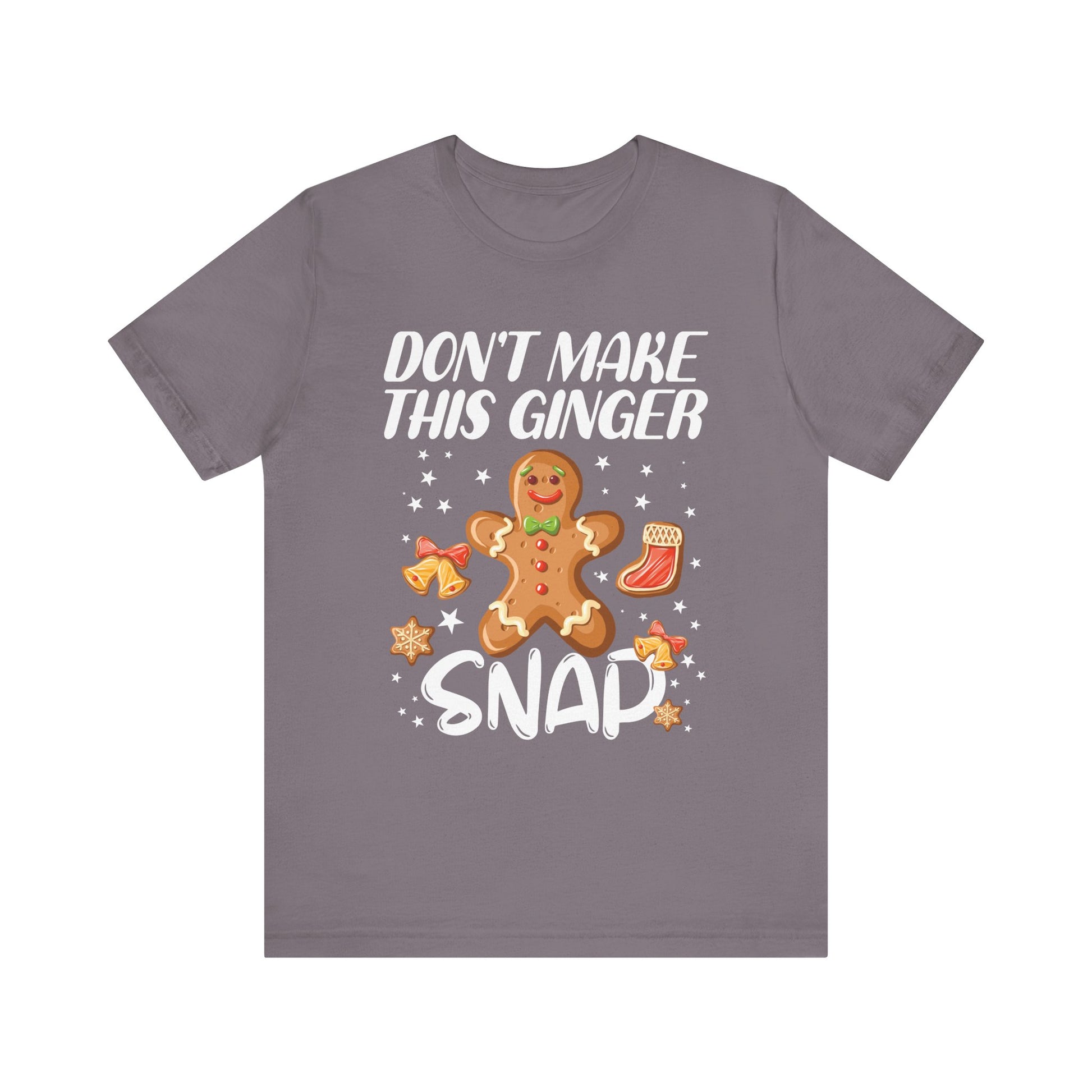 Funny Gingerbread Snap Tee for Holiday Cheer, Unisex Christmas Shirt, Cute Gift for Bakers, Fun Winter Apparel, Gingerbread Lover Gift