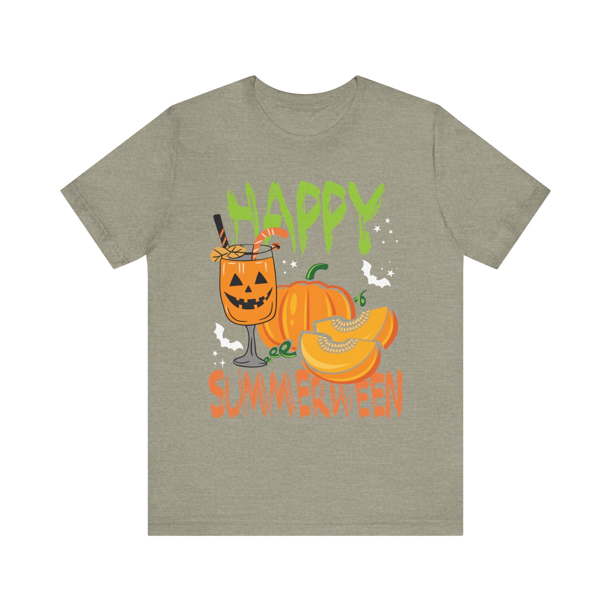 Happy Summerween Summer Fruits Jack-o-lantern Halloween  Unisex Jersey Short Sleeve Tee