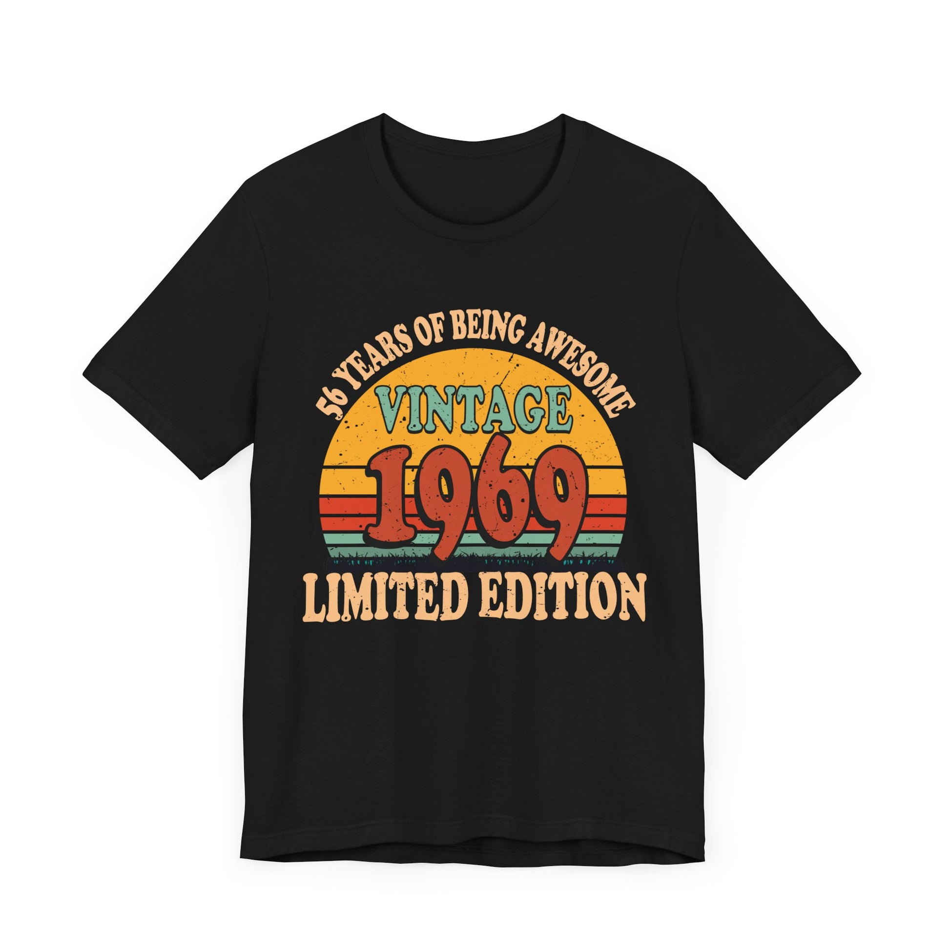 Turning 56 Birthday Decorations Men 56th BDay 1969 Birthday T-Shirt Unisex Jersey Short Sleeve Tee