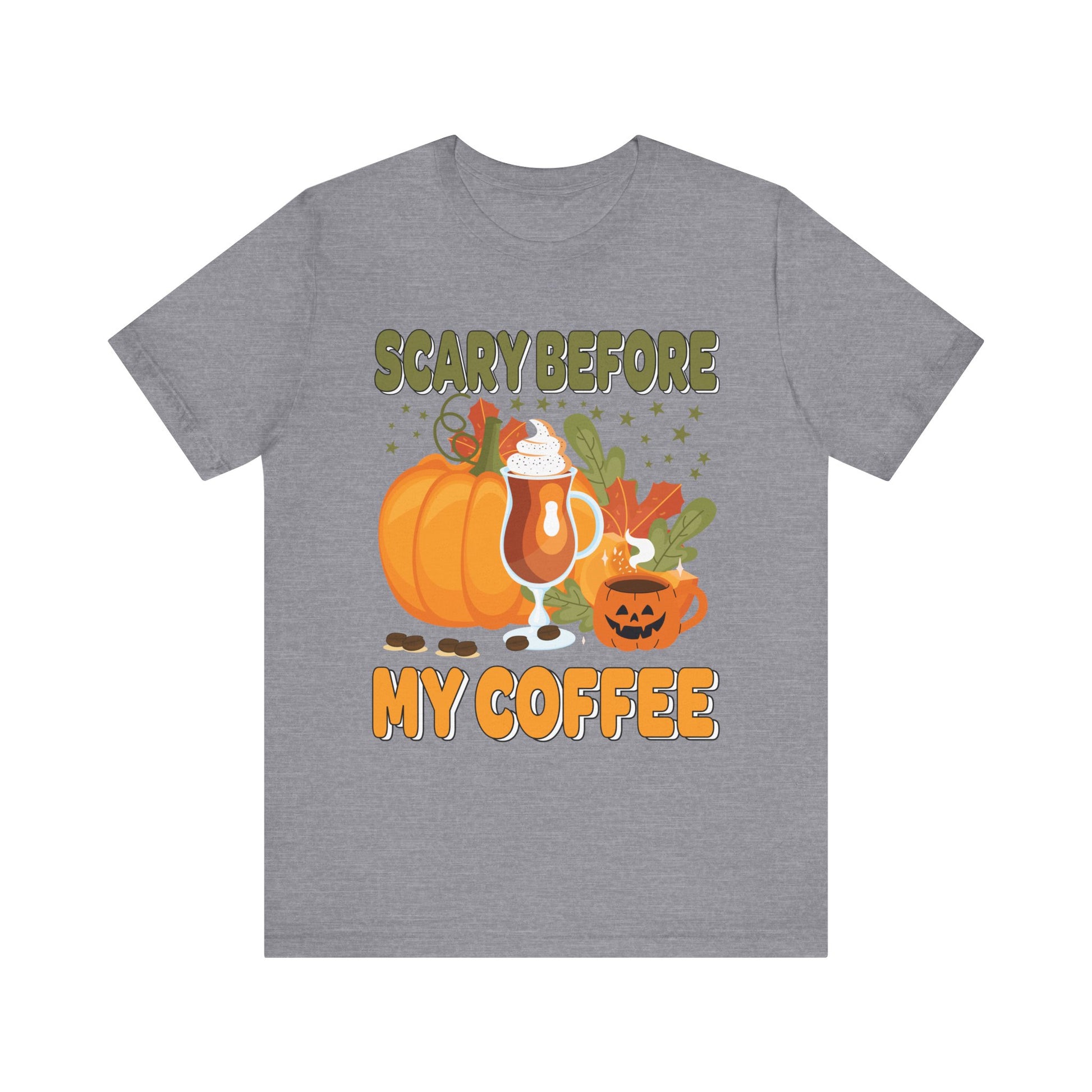Scary Before My Coffee Unisex Tee - Halloween Coffee Lovers Shirt