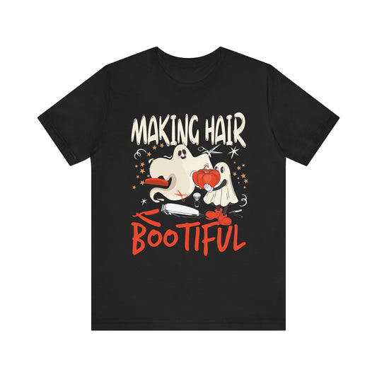 Halloween Ghost 'Making Hair Bootiful' Unisex Tee