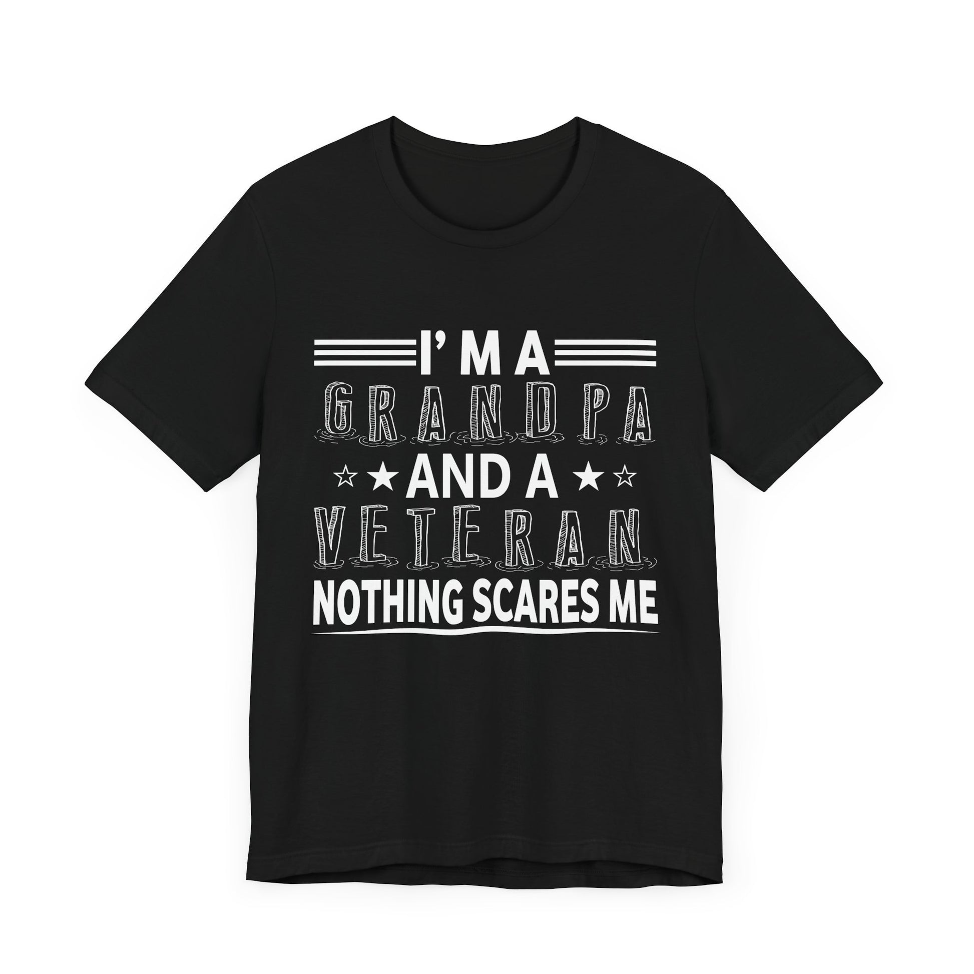Grandpa Veteran Short Sleeve Tee - Perfect for Father's Day, Memorial Day, Gifts for Grandpa, Family Reunion, Patriotic Wear