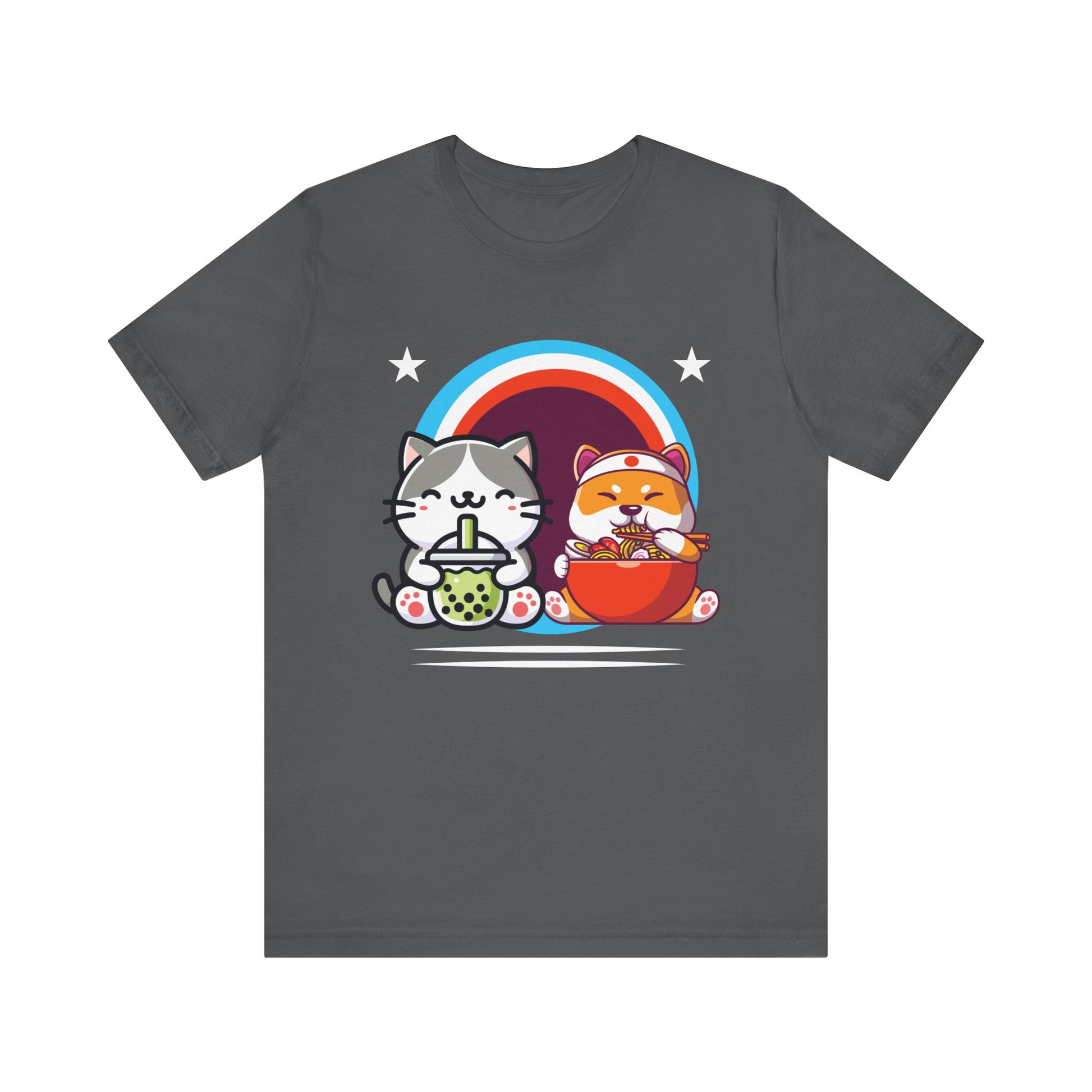 Cute Cat Graphic Tee - Fun & Whimsical Unisex Jersey Shirt
