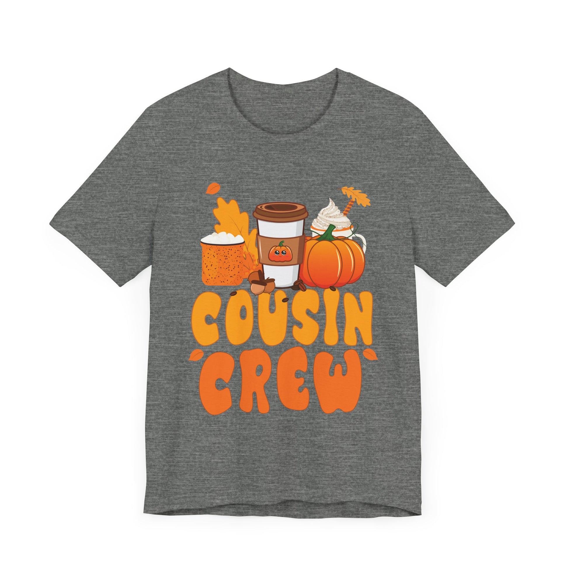 Cousin Crew Halloween Pumpkin Latte Coffee Lover Fall Season Unisex T-Shirt