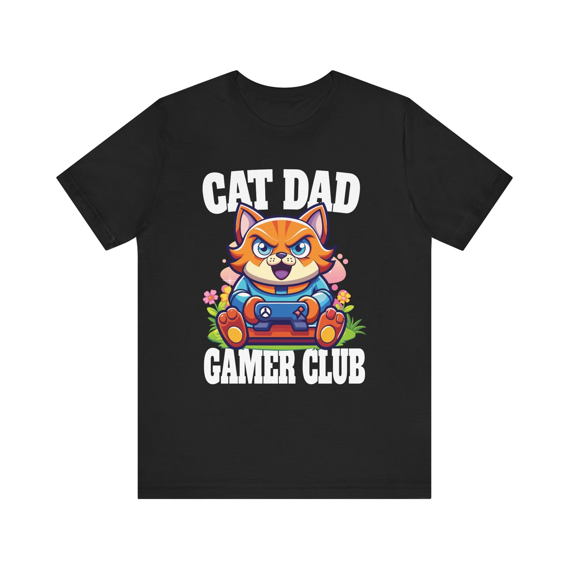 Cat Dad Gamer Club Tee - Perfect Gift for Gaming Fathers