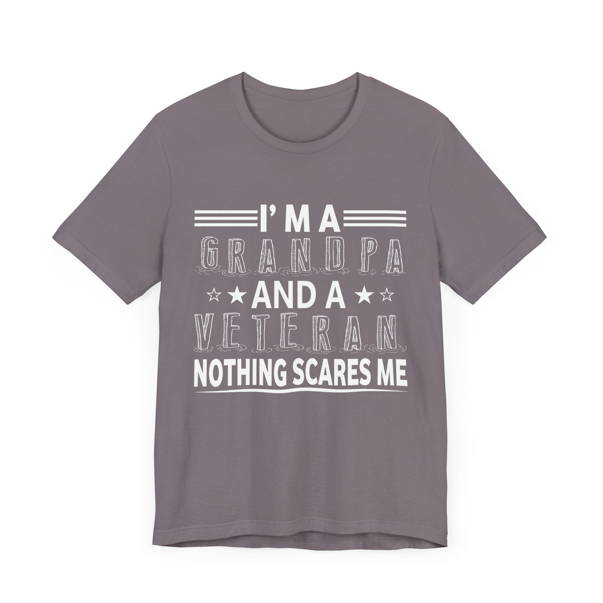 Grandpa Veteran Short Sleeve Tee - Perfect for Father's Day, Memorial Day, Gifts for Grandpa, Family Reunion, Patriotic Wear