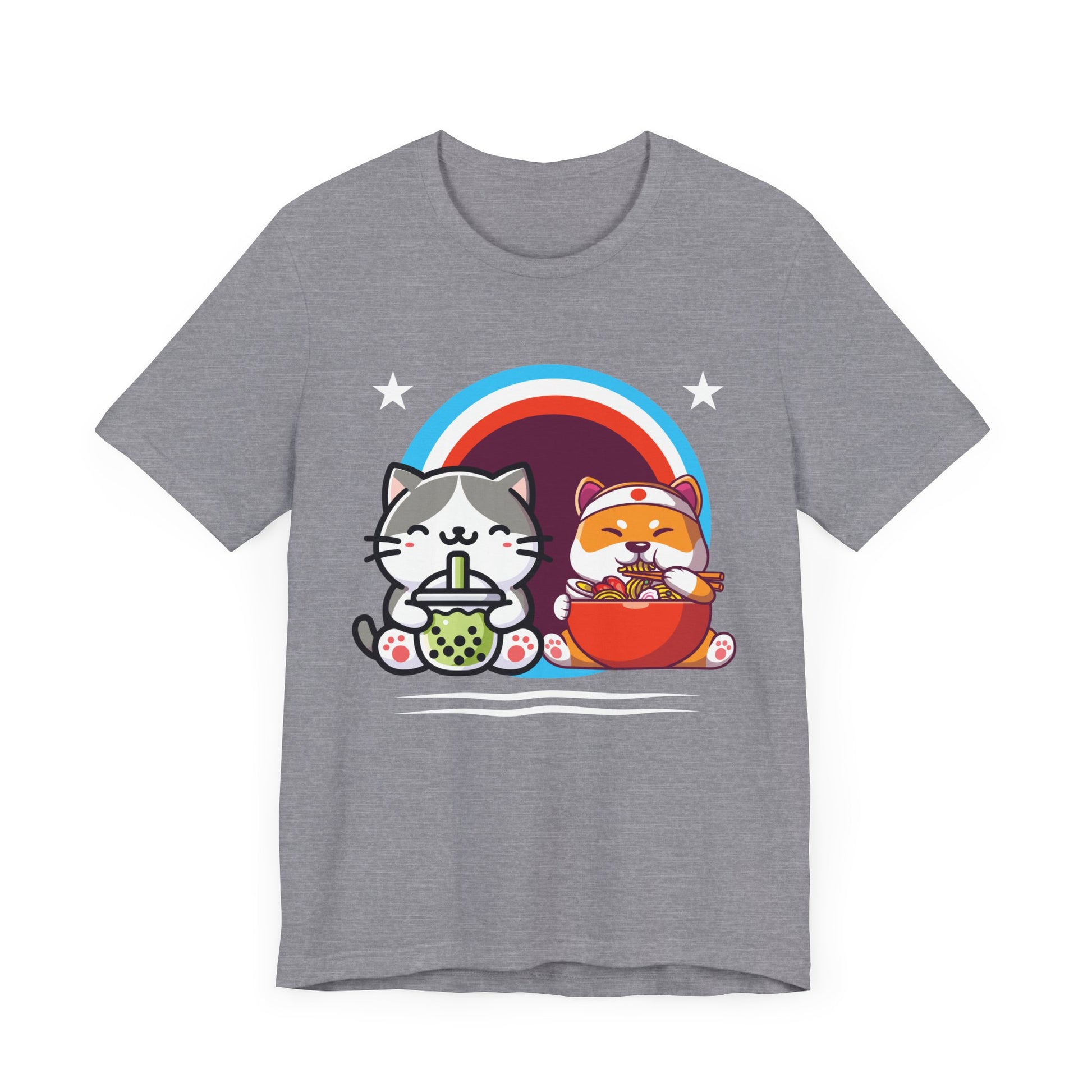 Cute Cat Graphic Tee - Fun & Whimsical Unisex Jersey Shirt