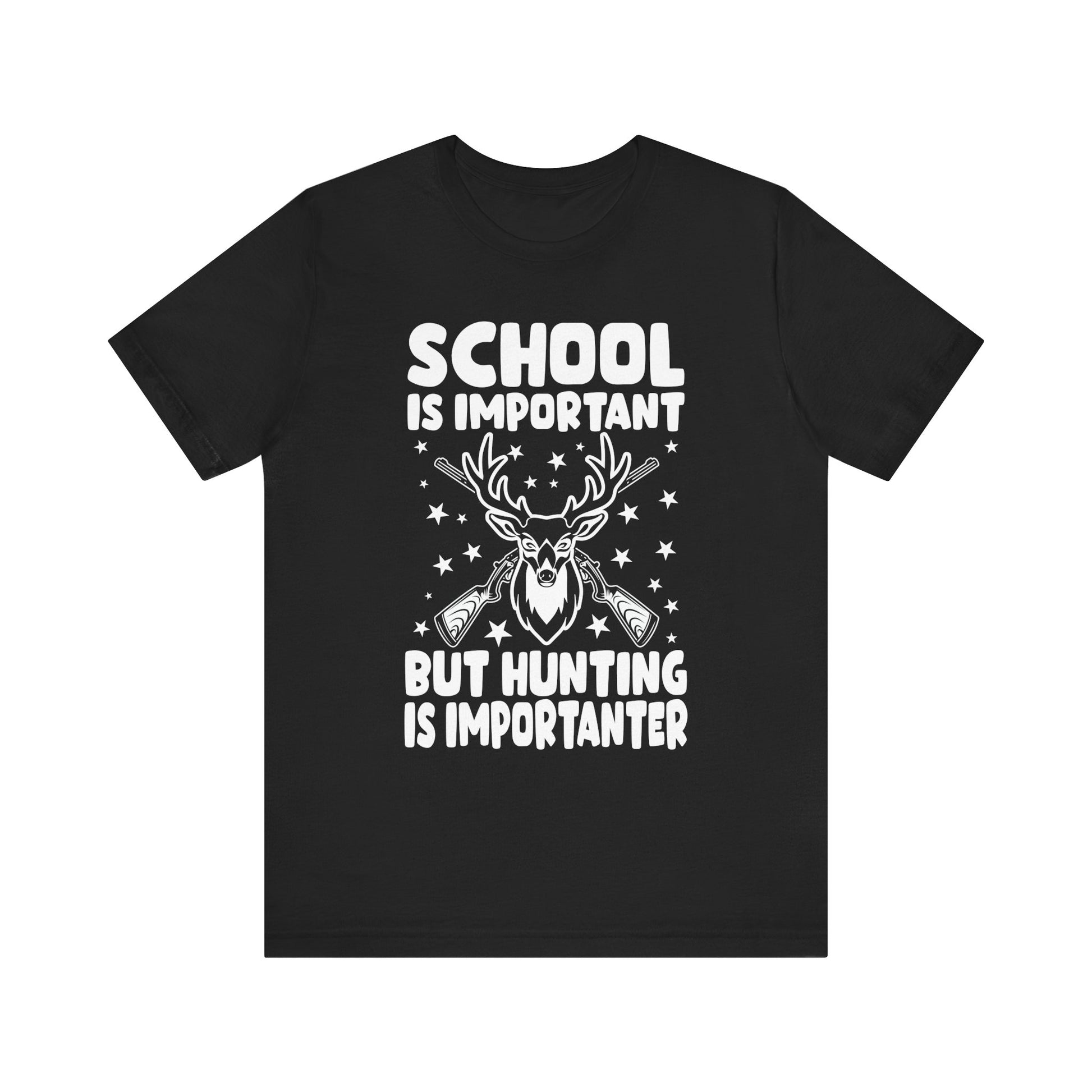 Unisex Hunting Tee – "School is Important but Hunting is Importanter" T-shirt, Gift for Hunters, Outdoor Adventure Tee, Casual Wear, [...]