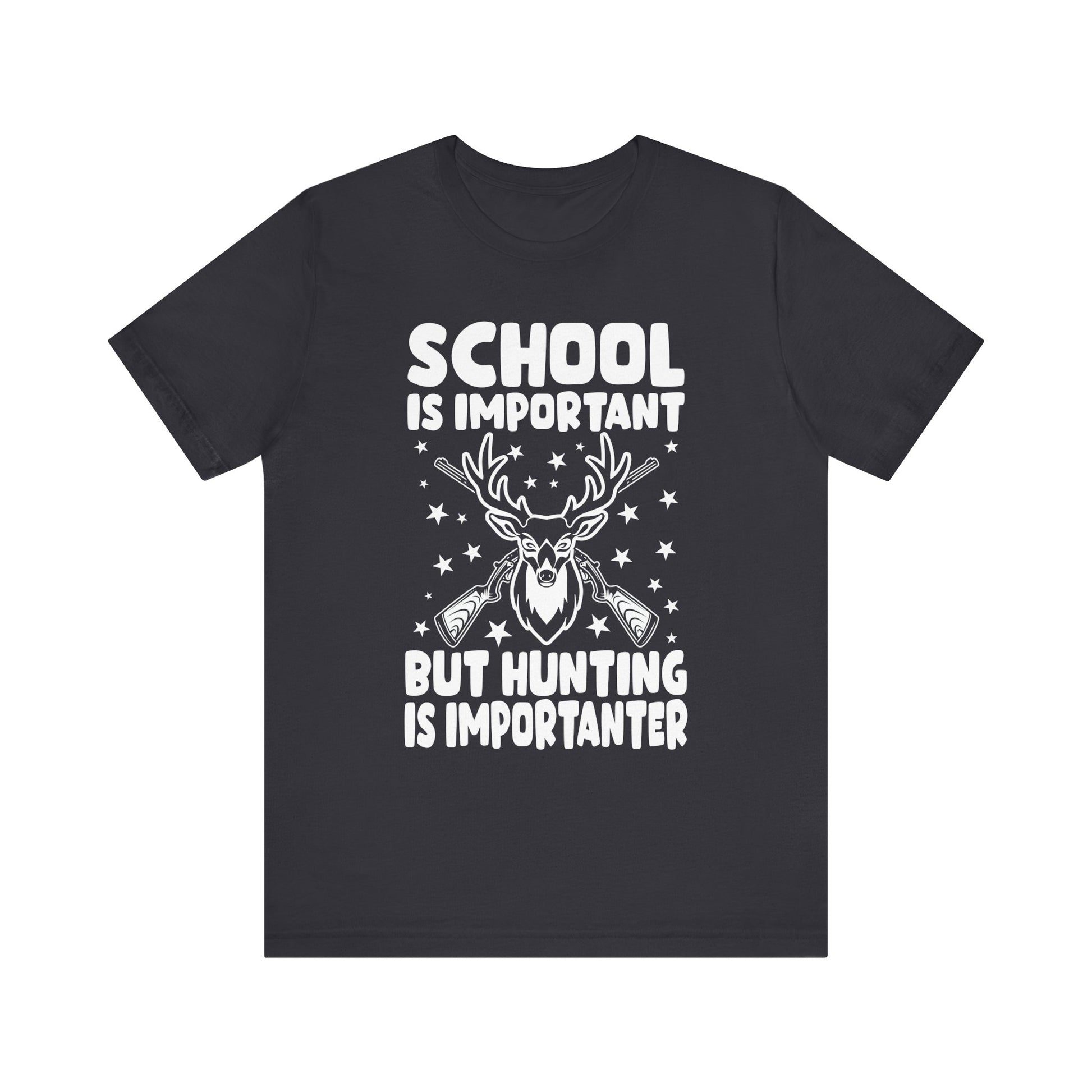 Unisex Hunting Tee – "School is Important but Hunting is Importanter" T-shirt, Gift for Hunters, Outdoor Adventure Tee, Casual Wear, [...]