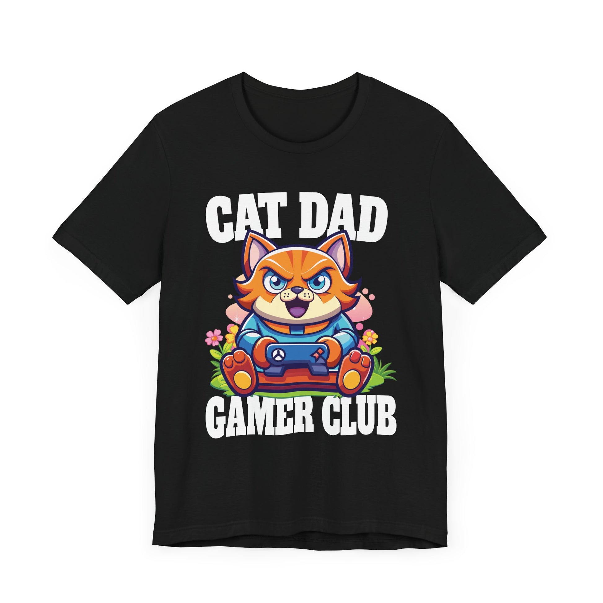 Cat Dad Gamer Club Tee - Perfect Gift for Gaming Fathers