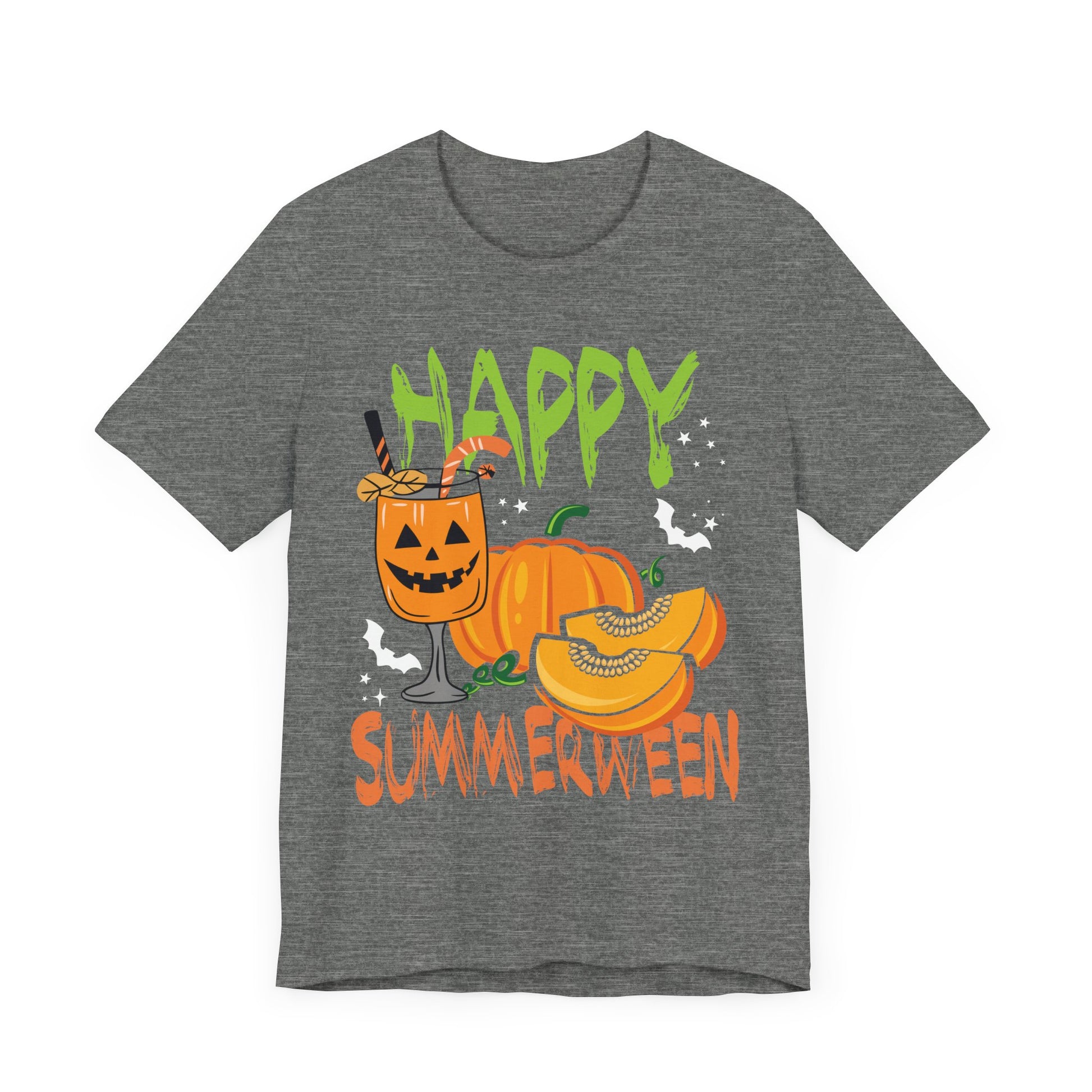 Happy Summerween Summer Fruits Jack-o-lantern Halloween  Unisex Jersey Short Sleeve Tee