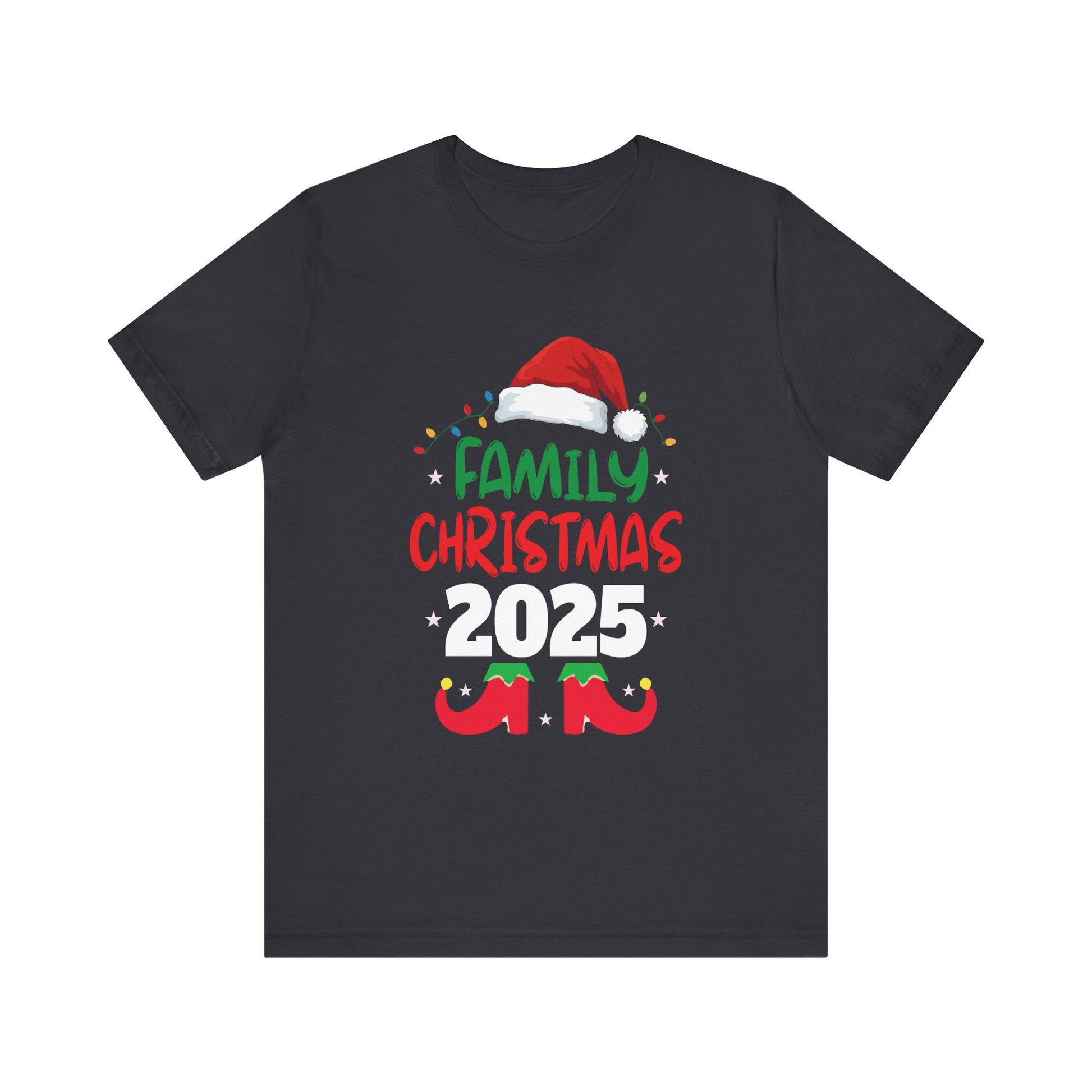 Family 2025 Christmas Matching Outfits Team Santa Elf Squad T-Shirt Unisex Short Sleeve Tee