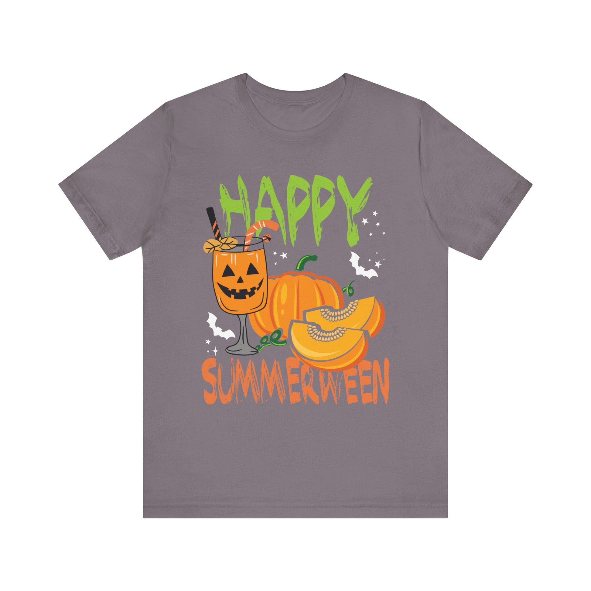 Happy Summerween Summer Fruits Jack-o-lantern Halloween  Unisex Jersey Short Sleeve Tee