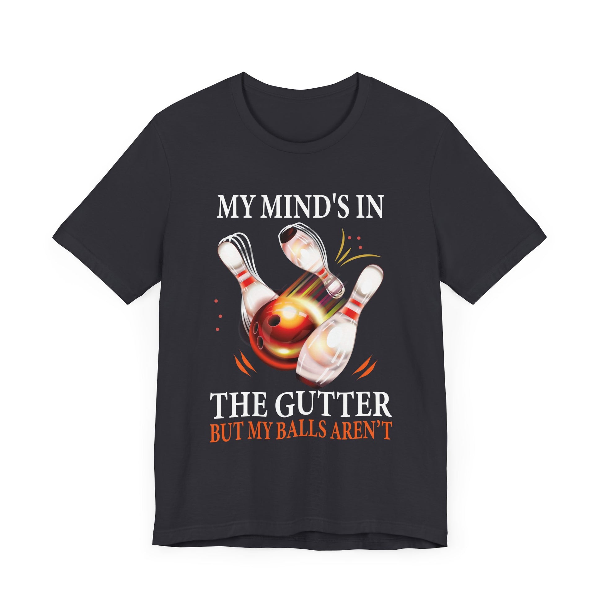 Bowling Enthusiast Unisex Tee - My Mind's in the Gutter, Funny Bowling Shirt, Gift for Bowlers, Bowling Party Outfit, Sports Tee, [...]