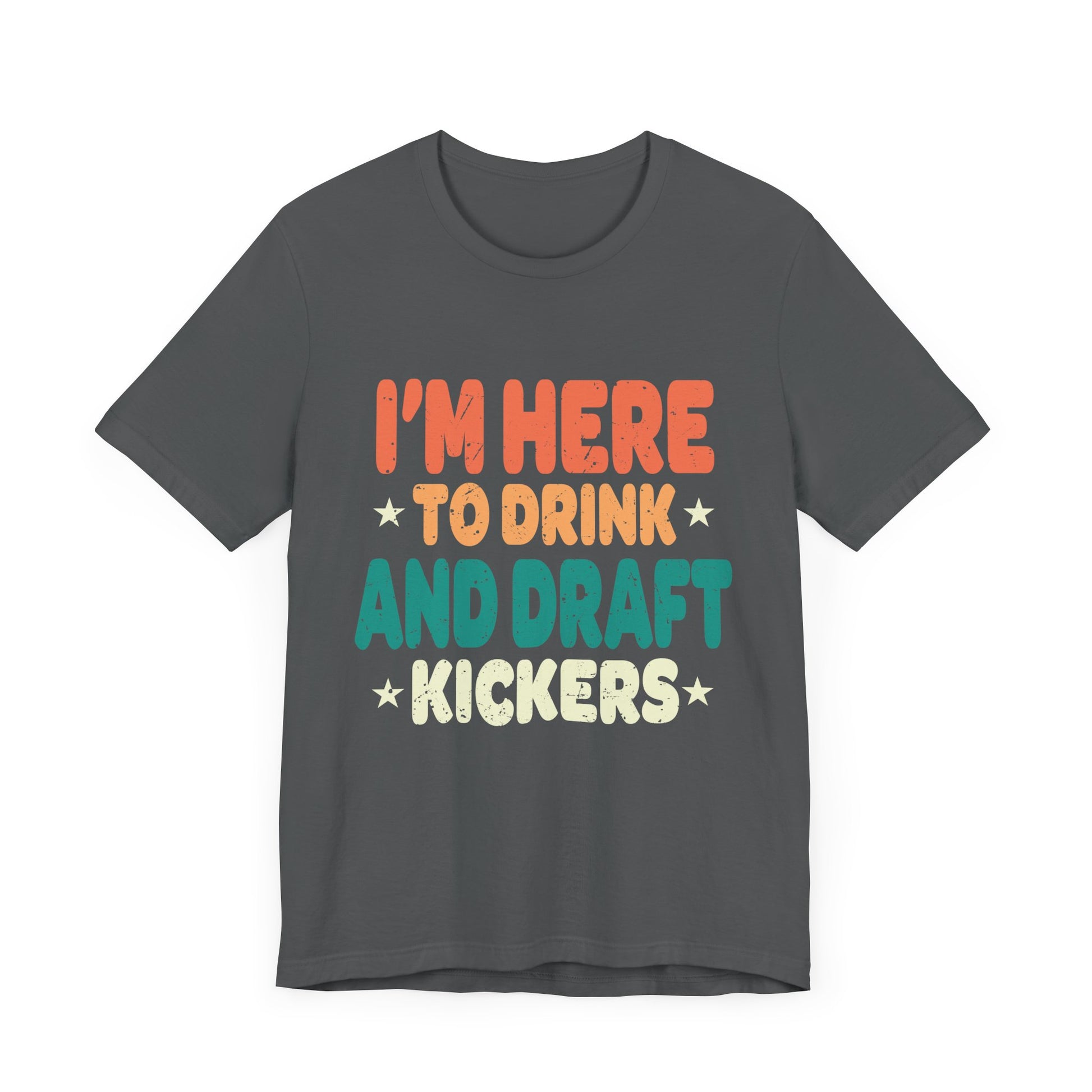 Fantasy Football Party Drink Draft Kickers Funny Sport Retro Unisex Jersey Short Sleeve Tee
