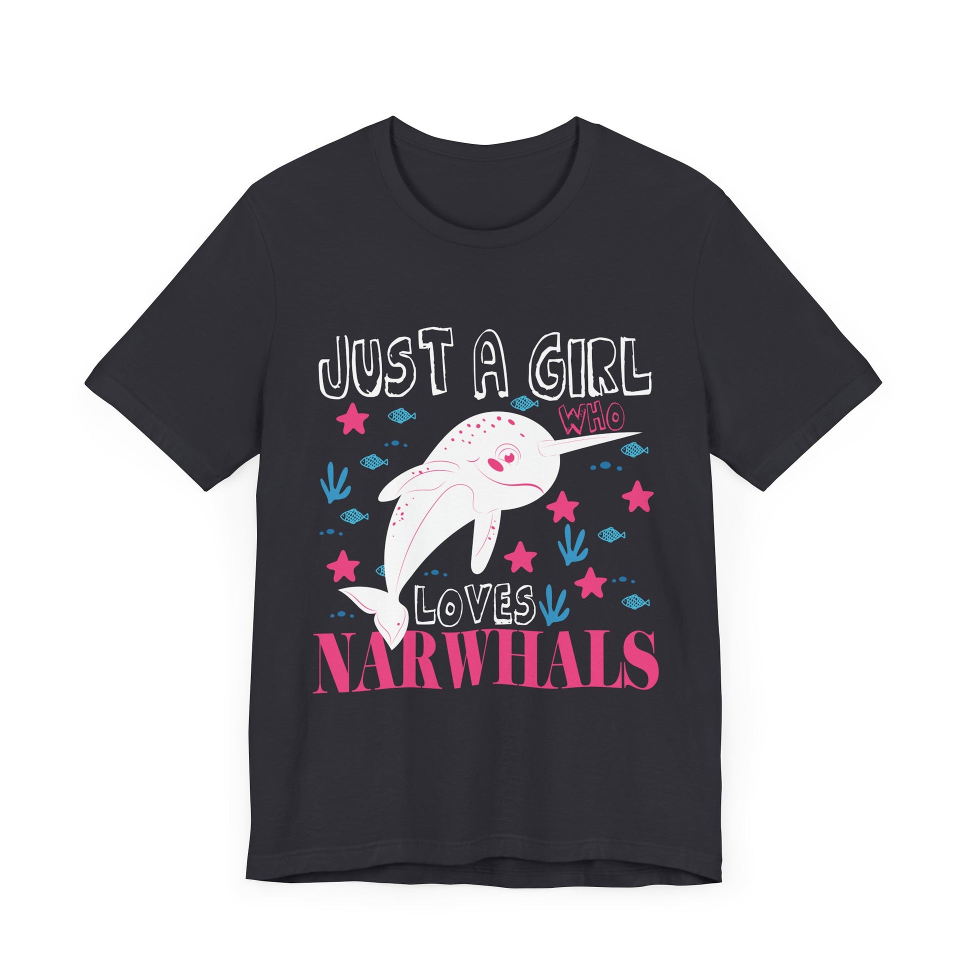 Narwhal Just a Girl Who Loves Narwhals Gift T-Shirt  Unisex Jersey Short Sleeve Tee