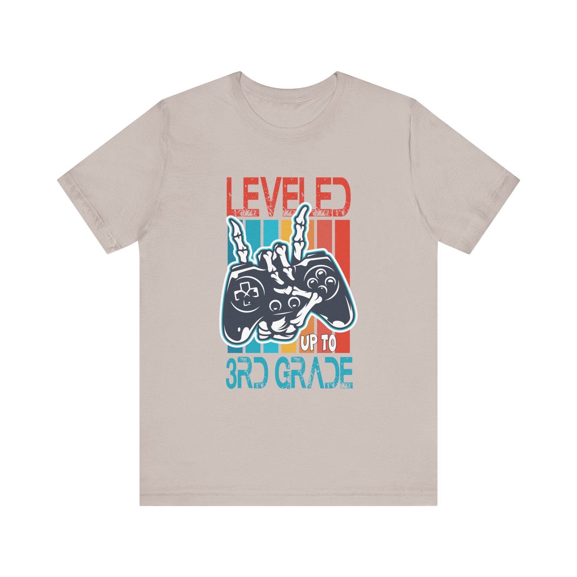Leveled Up To 3rd Grade Gamer Back To School First Day Boys T-Shirt Unisex Jersey Short Sleeve Tee
