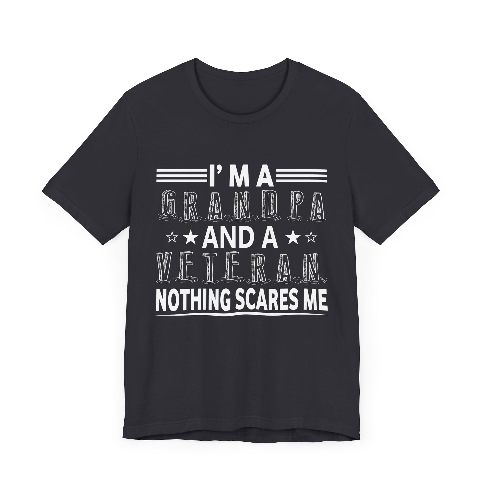 Grandpa Veteran Short Sleeve Tee - Perfect for Father's Day, Memorial Day, Gifts for Grandpa, Family Reunion, Patriotic Wear